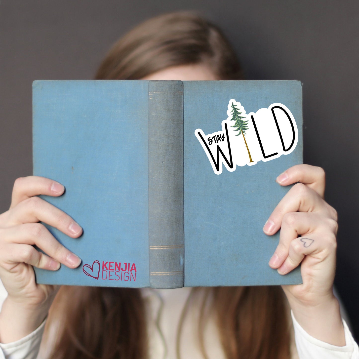 Cute Funny Stay Wild Pine Tree Stickers  | Watercolor Waterproof Sticker for Planner, Laptop Water Bottle, Bumper, Fridge Magnets