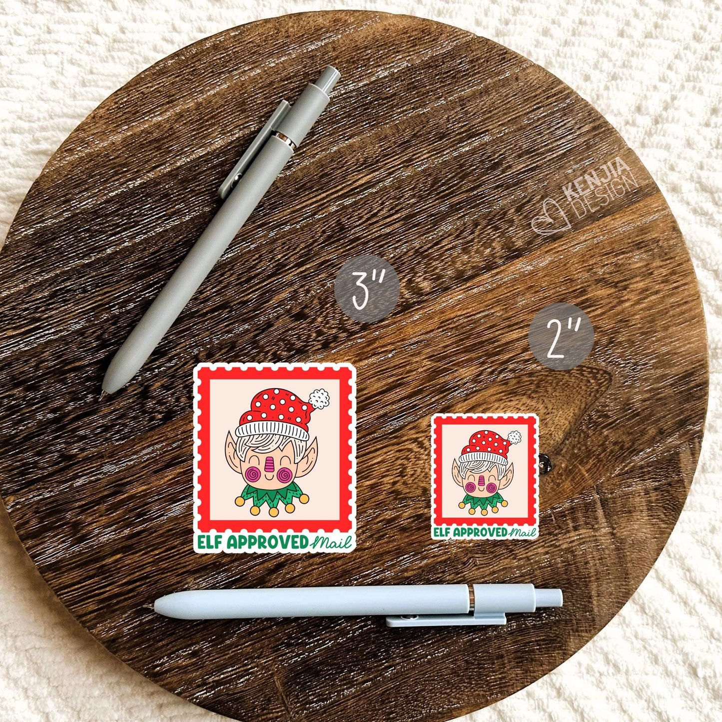 Elf Approved Mail Stickers / Christmas Stickers / North Pole Stickers / Elf Shipping Labels  / Santa Mail / Laptop & Kindle Stickers