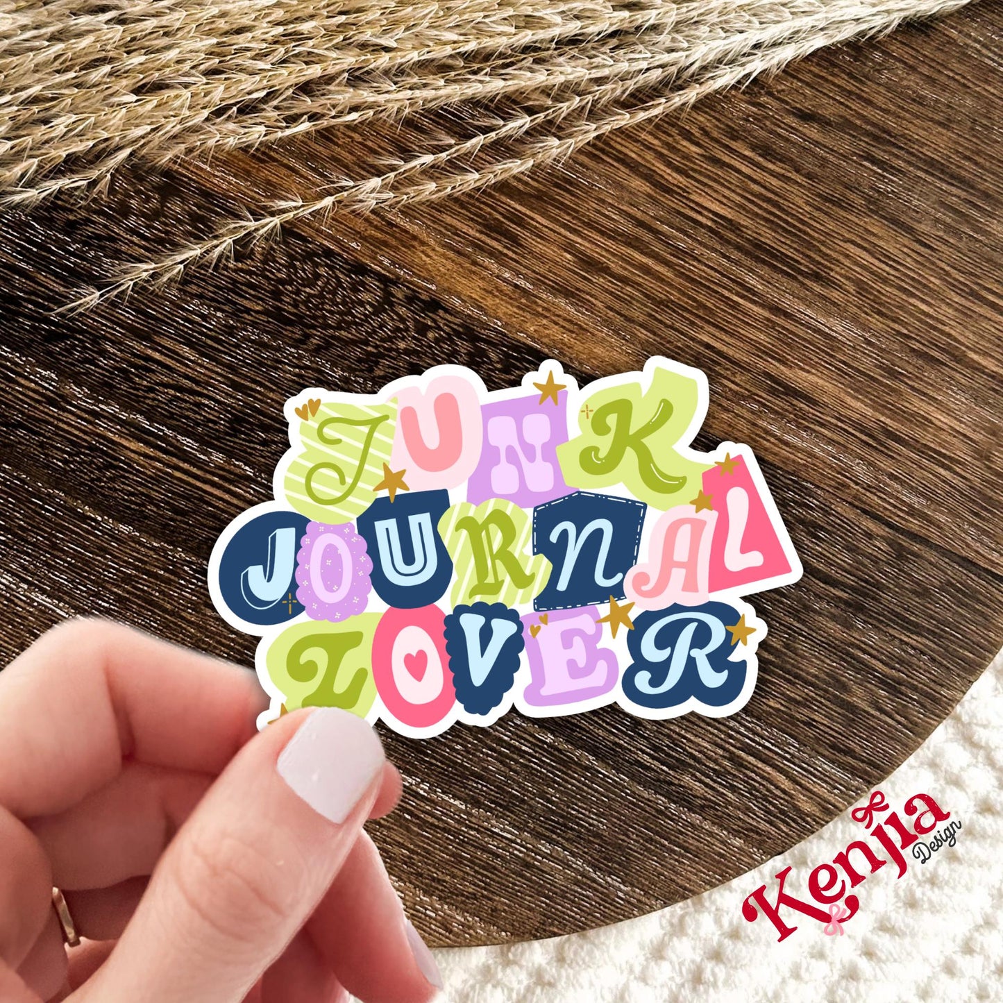 Junk Journal Lover Sticker / Cute Journaling Decal / Colorful Scrapbook Lover Sticker / Bookish Stationery Gift
