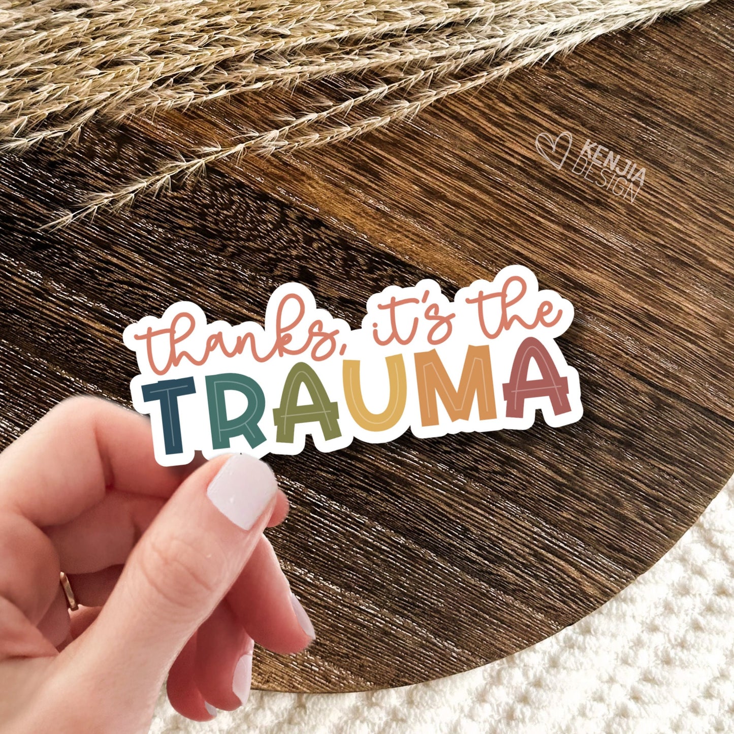 Mental Health Stickers  / Thanks, It's the Trauma / Aesthetic Stickers / Retro Mental Health Matters Waterproof Vinyl Stickers