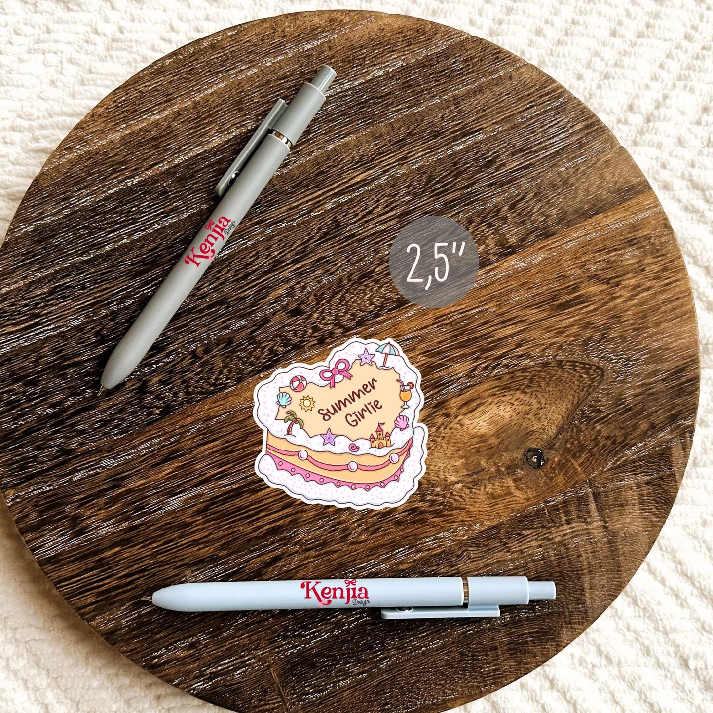 Summer Girlie / Coquette Summer Vibes Sticker / Vacation Vibes / Beach Babe Gift / Tropical Sticker / Preppy Sticker