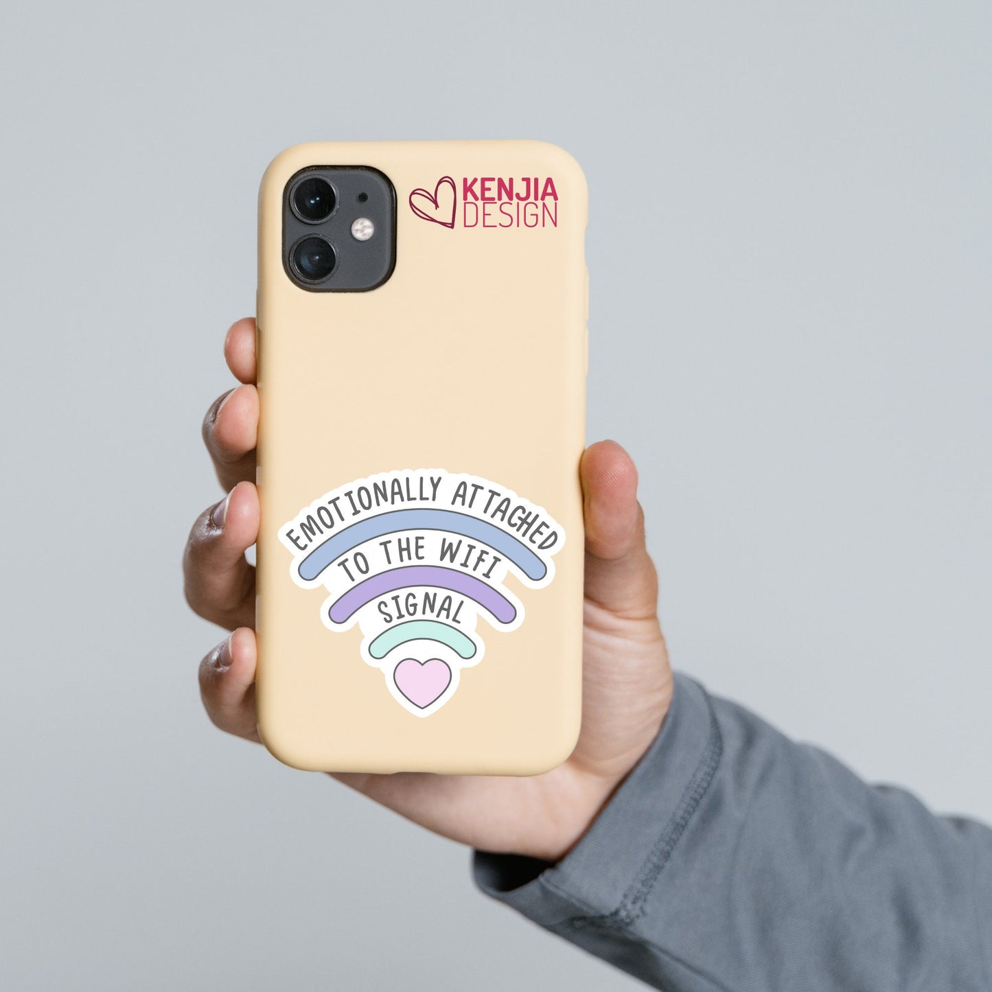 Emotionally Attached to Wifi Signal Funny Stickers and Fridge Magnets Humor Deco for Laptop, Planner Stickers, Cool Teenager Gifts