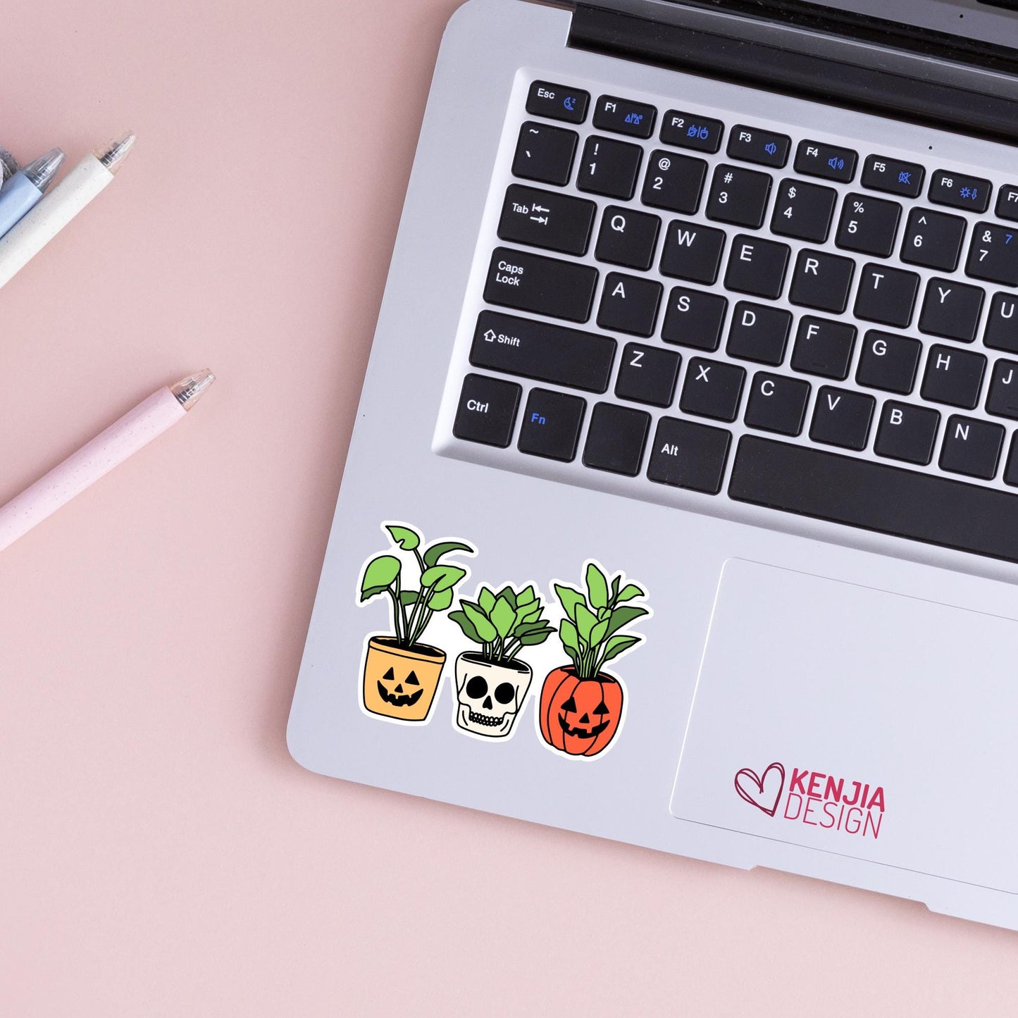 Halloween Stickers / Pumpkin Planters Stickers / Spooky Plants / Skull Planter / Fall Pumpkin Kindle Stickers / Autumn Stickers