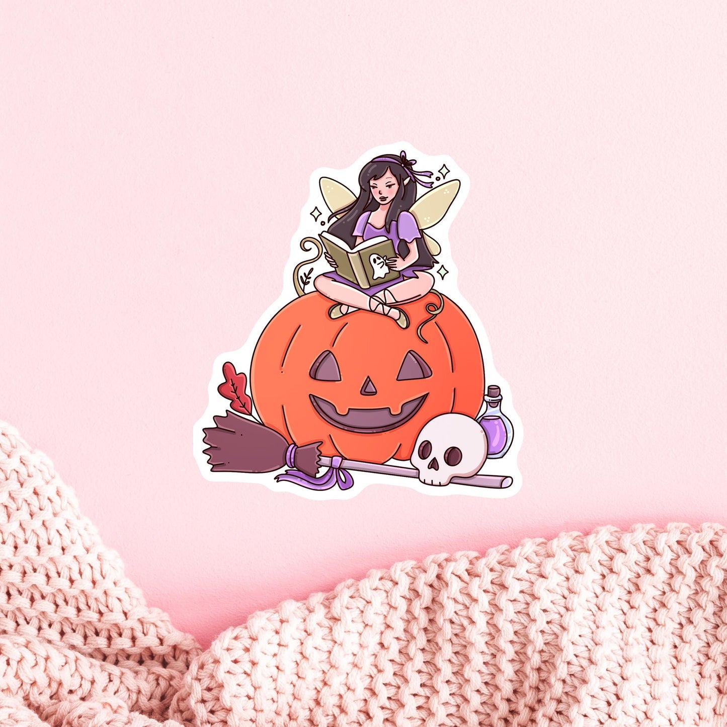 Halloween Fairy Tale Sticker / Spooky Reader Gift / Bookish Magic / Witch Aesthetic / Gothic Fantasy / Dark Bibliophile / Enchanted / Fall