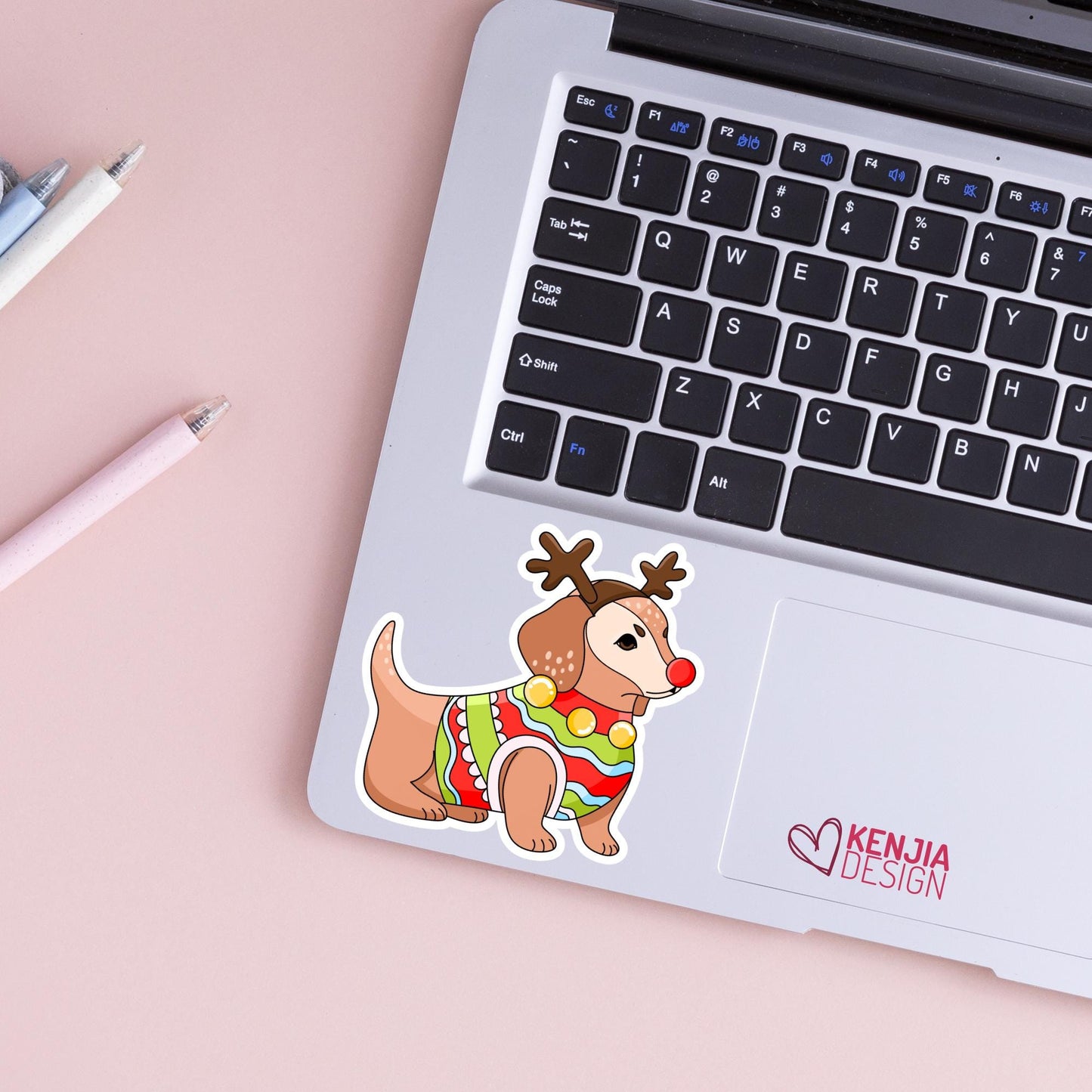 Christmas Dog Stickers / Dog Lover Gift / Cute Puppy Holiday Season Decals for Christmas Tree / Tis the Season / Kindle Stickers