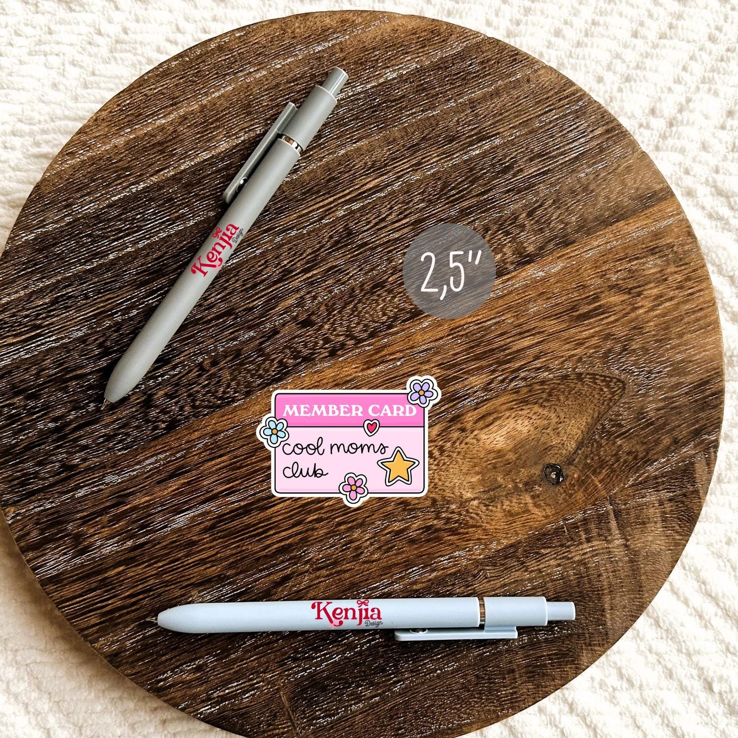 Cool Moms Club Stickers  / Pink Member Card Decal / Cute Mom Gift / Retro Motherhood Sticker / Mama Sticker / Mothers Day Gift