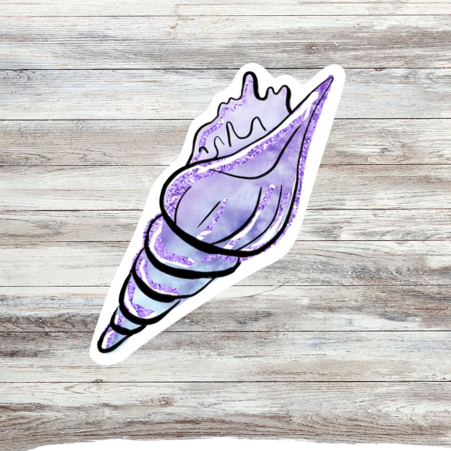 Cute Seashell, Girly sticker, Waterproof and Dishwasher Safe Handmade cute Vinyl Sticker for gift, planner, book and laptop stickers