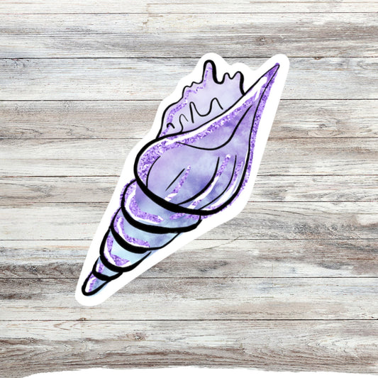 Cute Seashell, Girly sticker, Waterproof and Dishwasher Safe Handmade cute Vinyl Sticker for gift, planner, book and laptop stickers