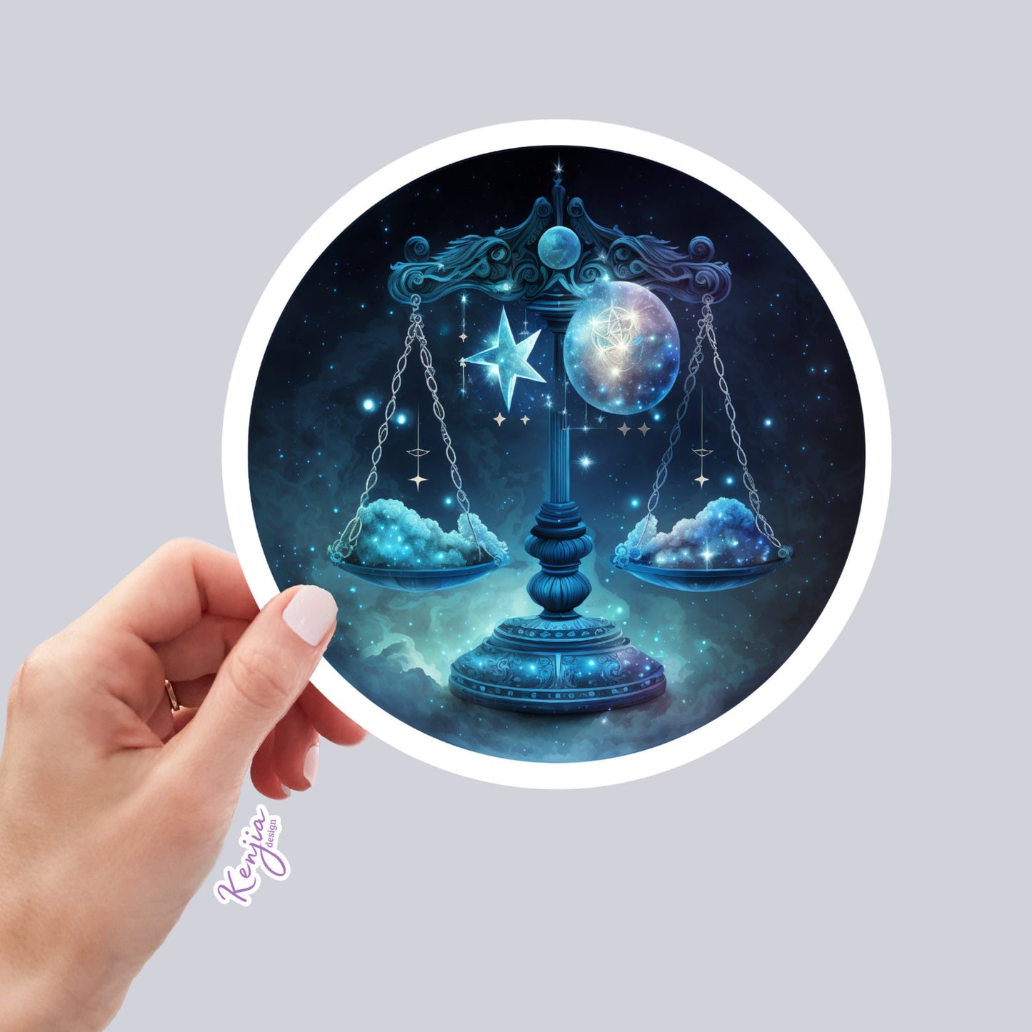 Astrology Zodiac Libra Sign Sticker, Waterproof and Dishwasher Safe Handmade cute Vinyl Sticker gift, planner, bumper, laptop stickers