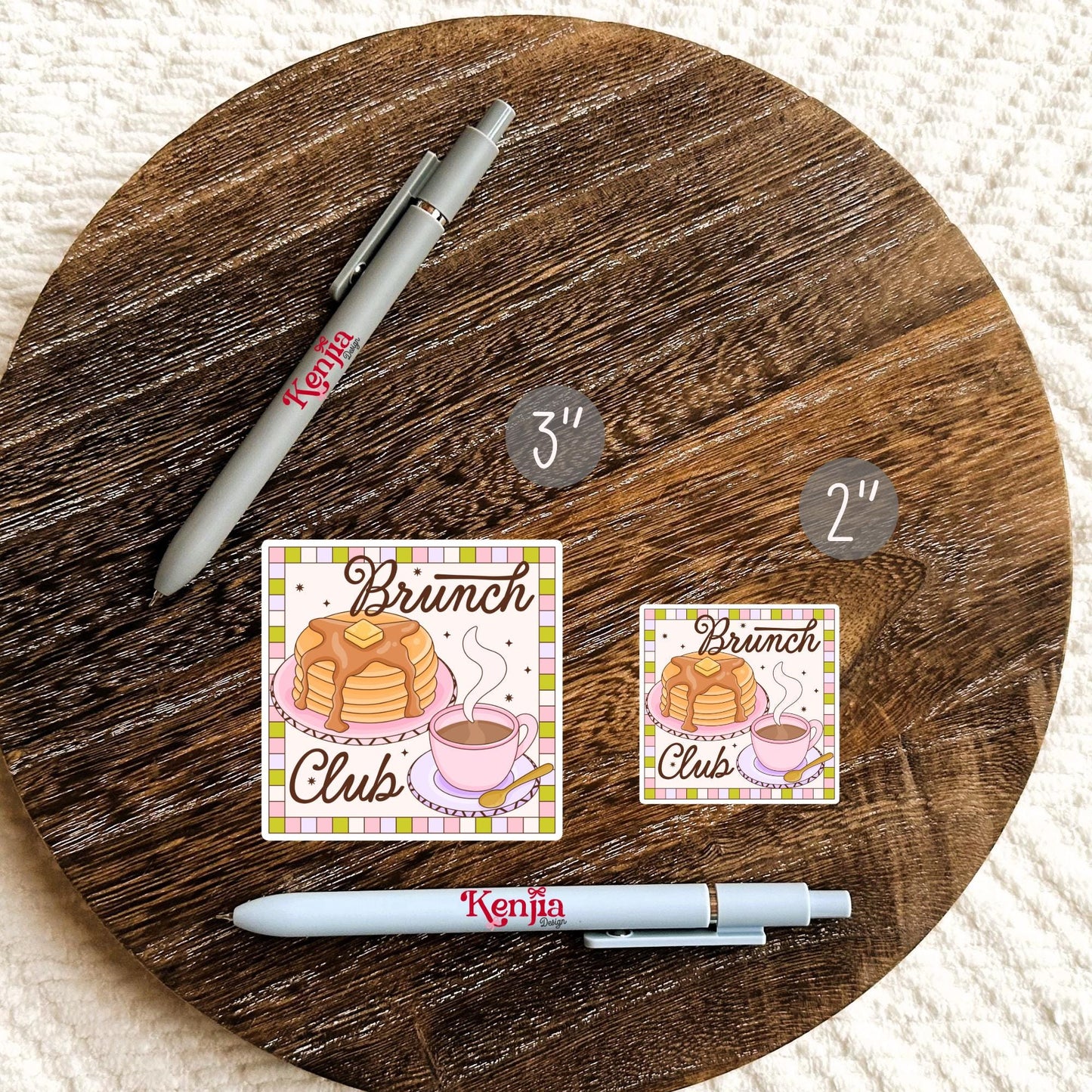 Brunch Club Stickers / Pancakes and Coffee / Mental Health Stickers / Water Bottle Sticker / Cute Laptop Vinyl Stickers / Funny Sticker