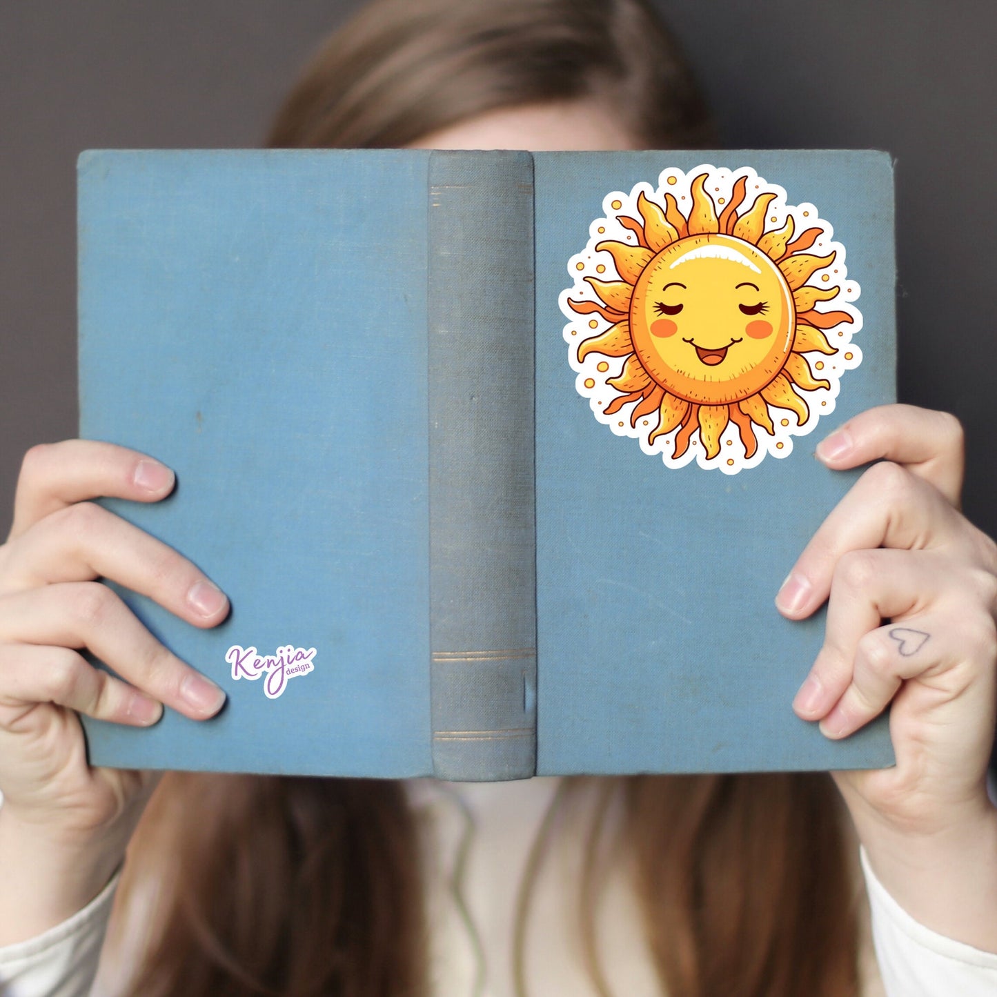 Cute Kawaii Happy Sun Sticker and Magnet, Summer Stickers, Waterproof Vinyl Sticker for gift, planner, book, laptop