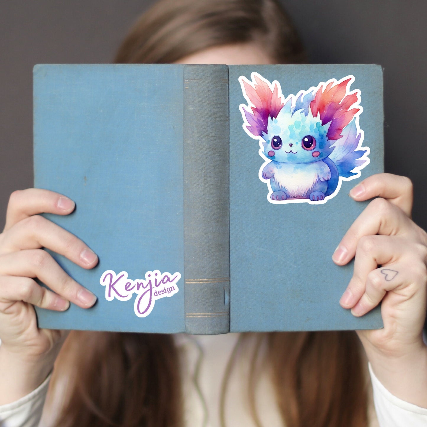 Cute Handmade Creature Anime Pokemon Sticker and Magnet, watercolor effect, Waterproof Vinyl Sticker for gift, planner, book, laptop sticker