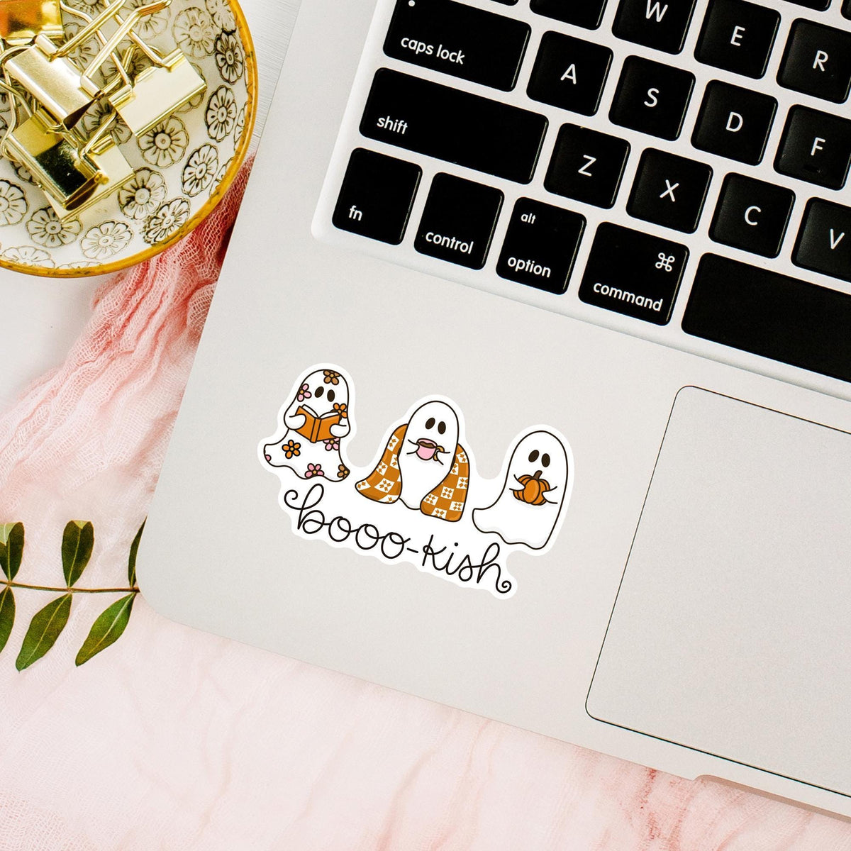 Booo-Kish Sticker / Halloween Bookish Gift / Book Lover Halloween / Spooky Reader Decal / Ghost Book Sticker / Cute Bookish Halloween