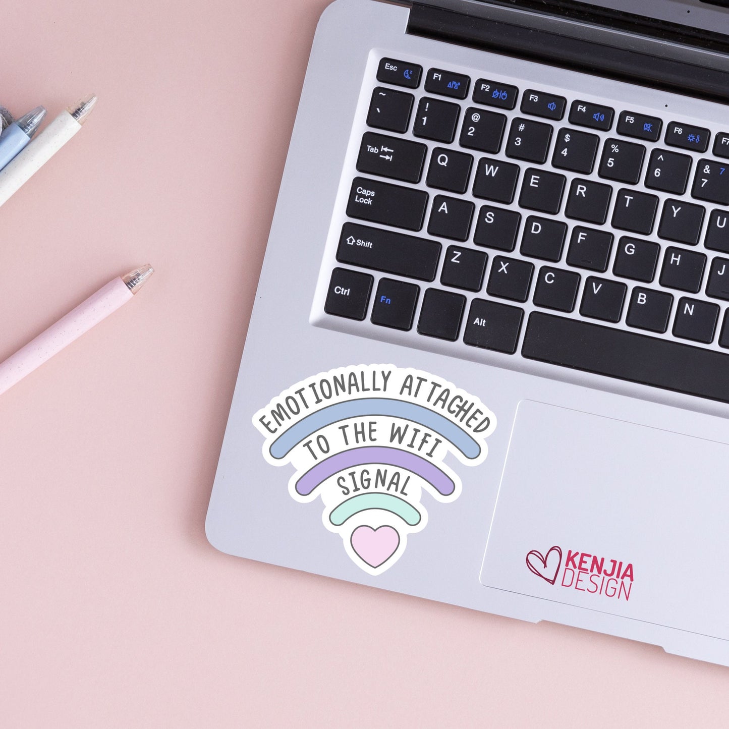 Emotionally Attached to Wifi Signal Funny Stickers and Fridge Magnets Humor Deco for Laptop, Planner Stickers, Cool Teenager Gifts