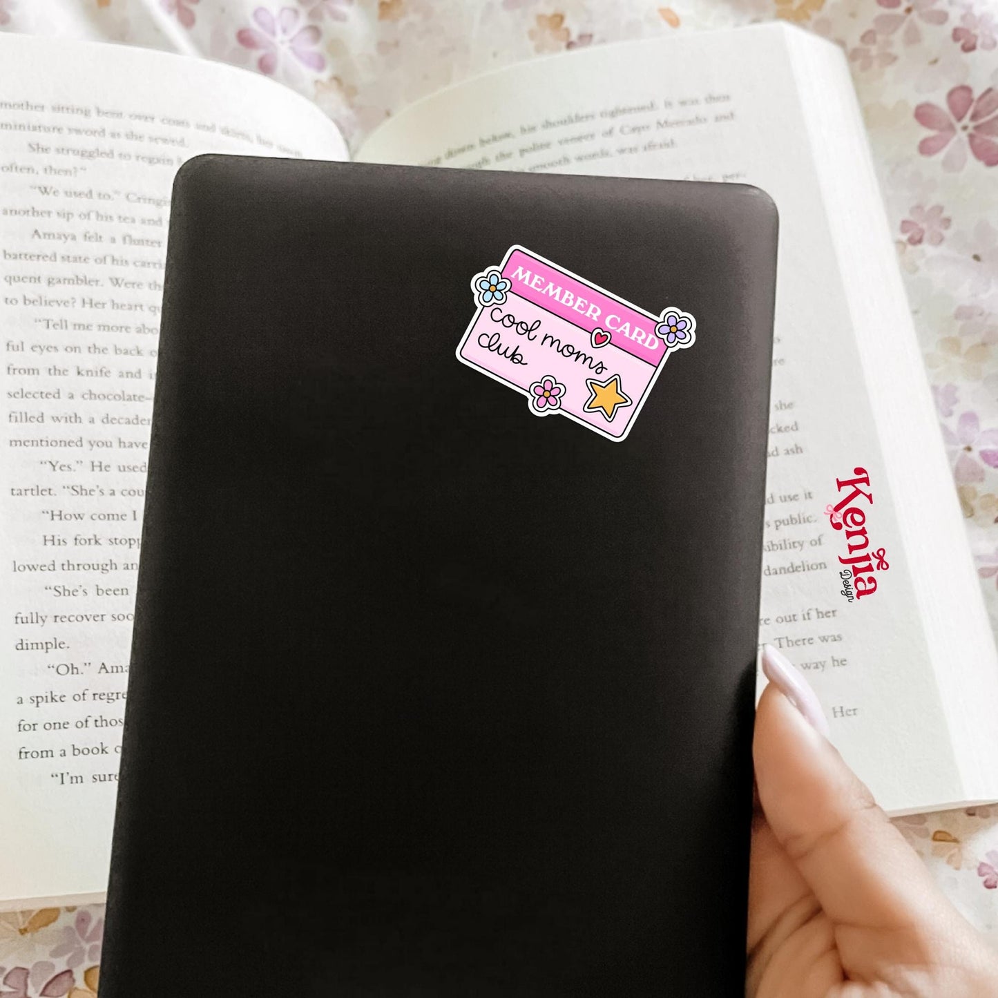Cool Moms Club Stickers  / Pink Member Card Decal / Cute Mom Gift / Retro Motherhood Sticker / Mama Sticker / Mothers Day Gift