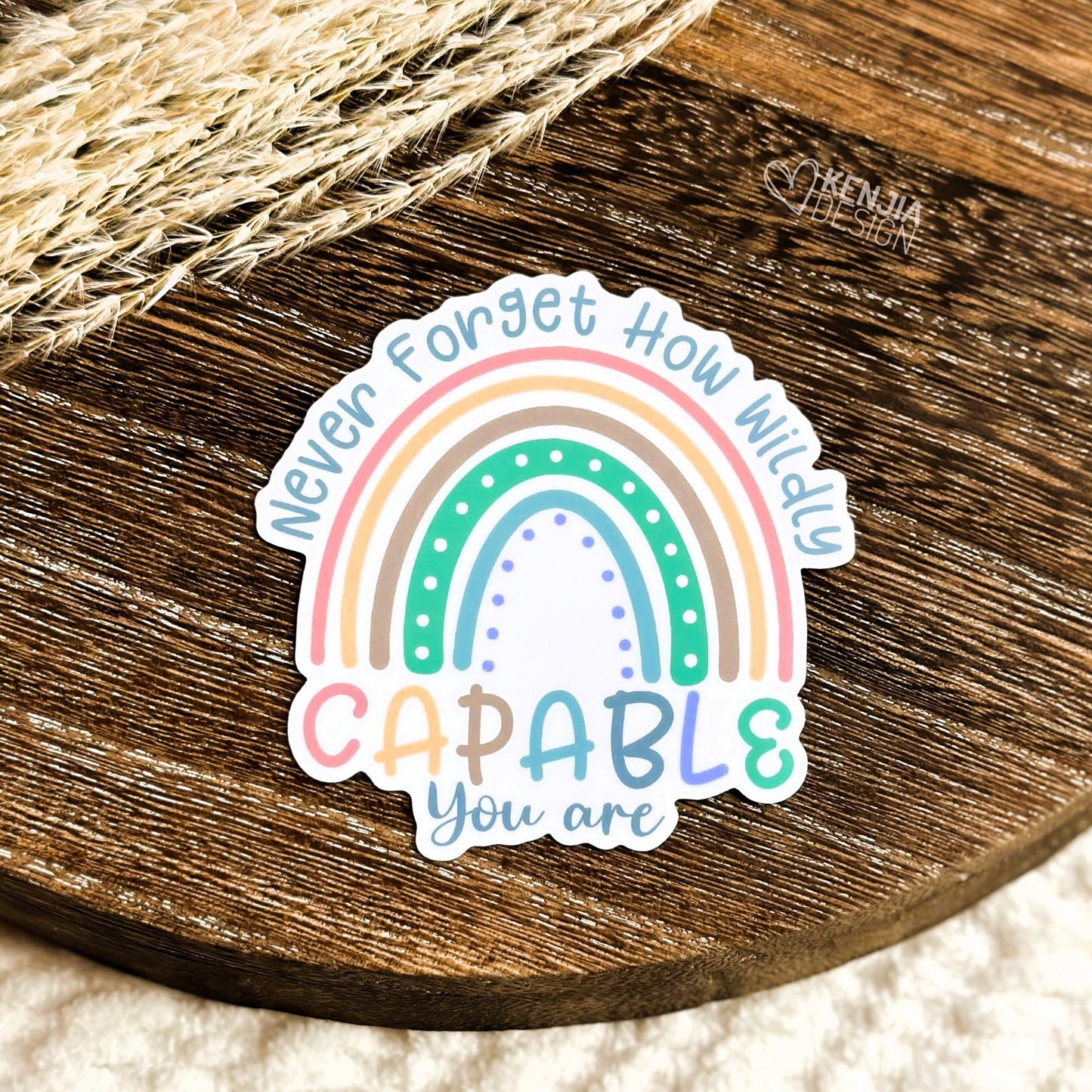 Mental Health stickers / Never Forget How Wildly Capable You Are / Feminist Sticker / Motivational Quotes Vinyl Stickers / Popular Now