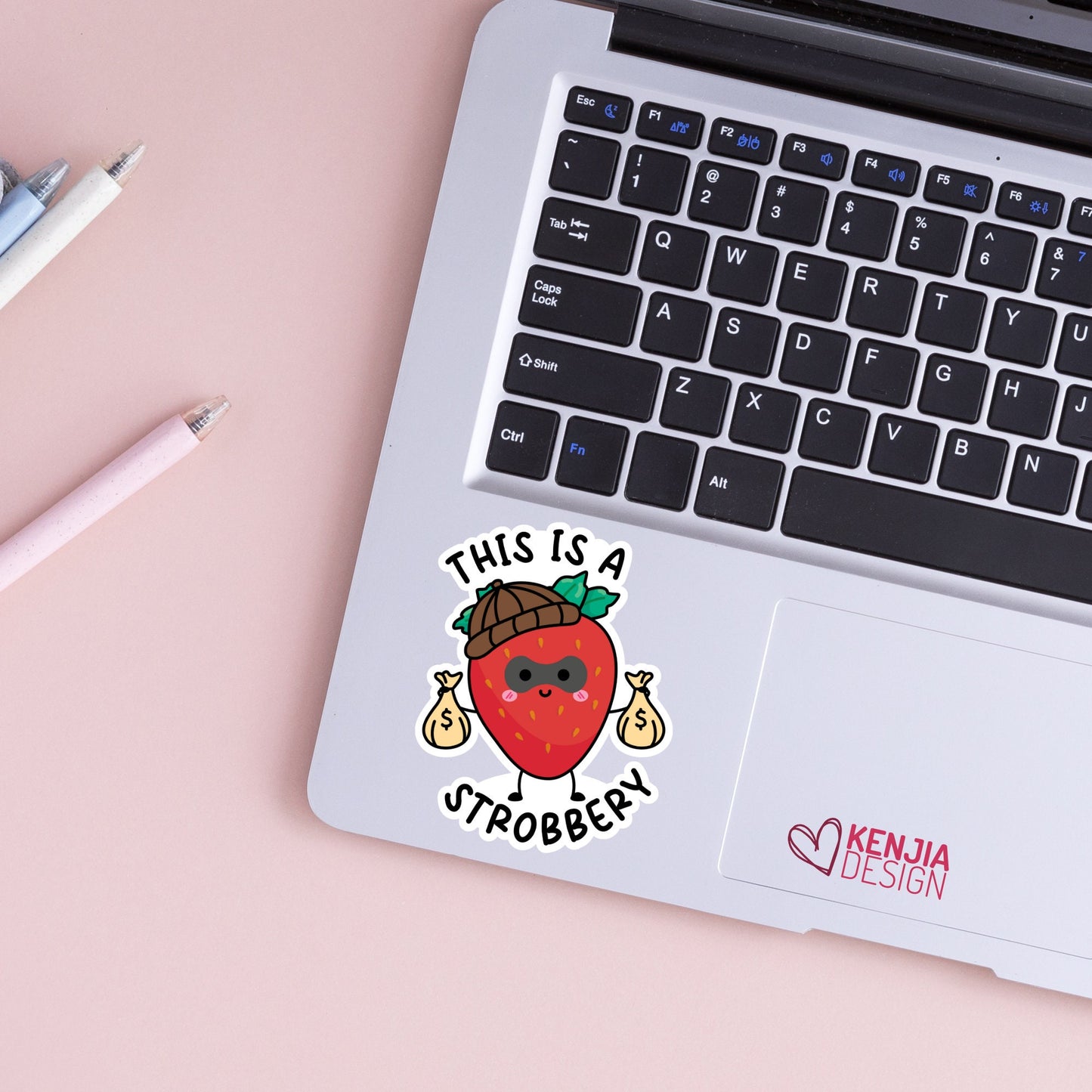 This is a Strobbery, Strawberry Robber, Funny Strawberry Stickers  / Funny Meme Gen Z / Retro Wateproof Vinyl Stickers Gifts