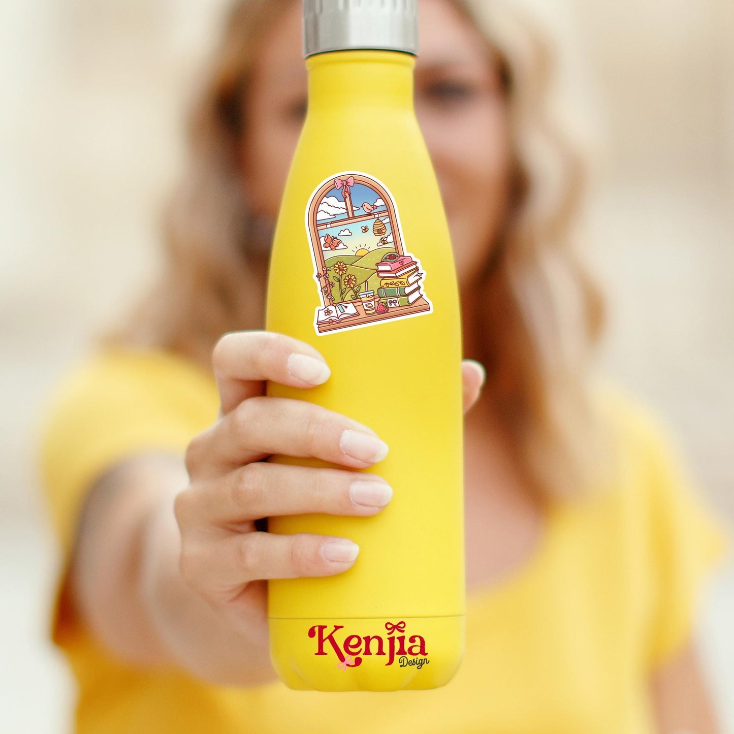 Summer Reading Window Sticker / Book stickers / Booktok / Kindle Stickers / Book Lover Gift / Bookish Merch