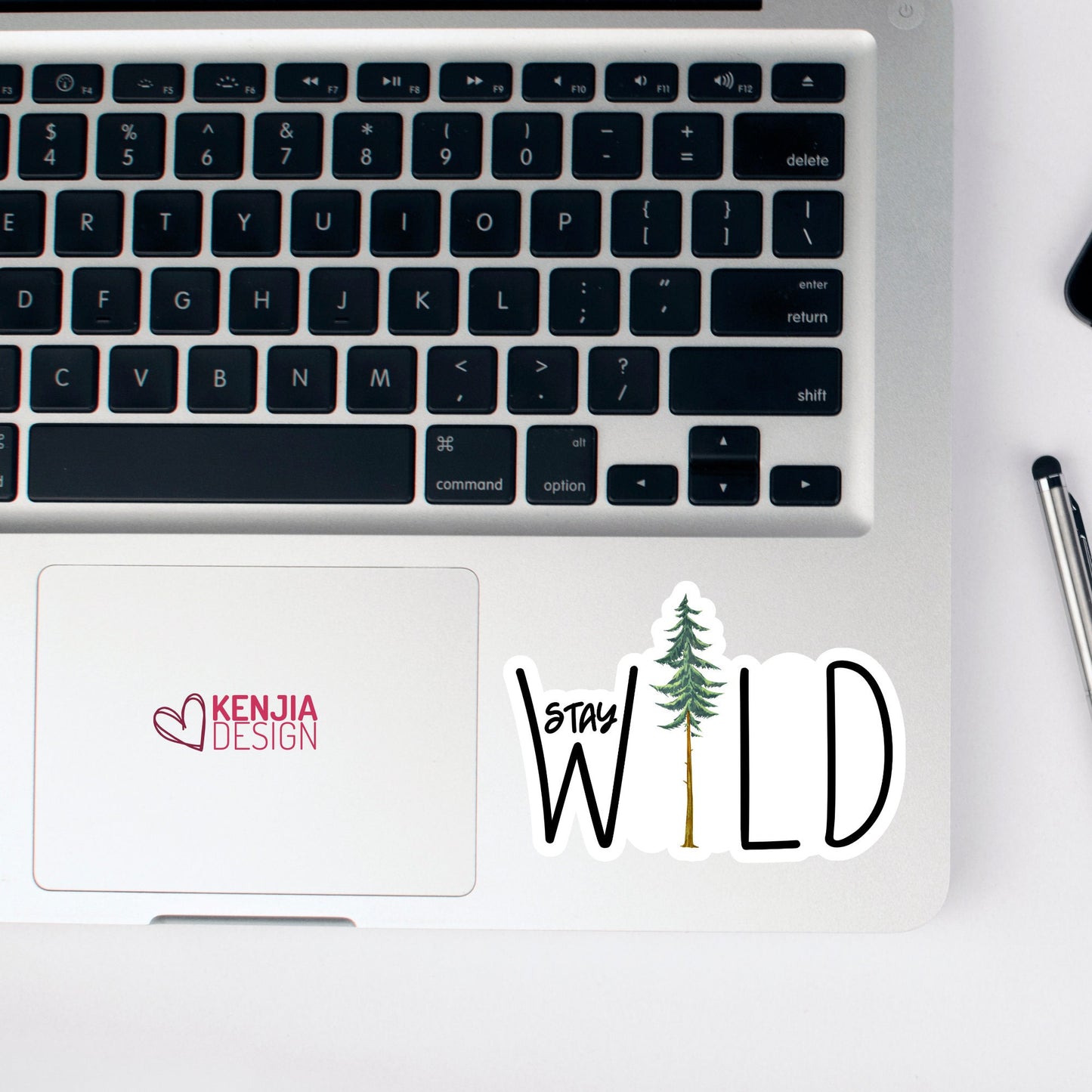 Cute Funny Stay Wild Pine Tree Stickers  | Watercolor Waterproof Sticker for Planner, Laptop Water Bottle, Bumper, Fridge Magnets