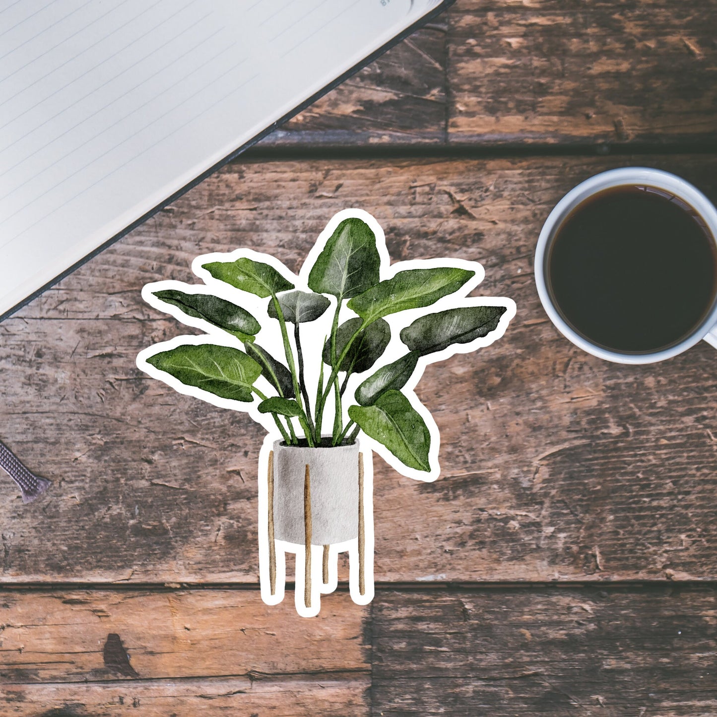 House plants Sticker, Waterproof and Dishwasher Safe Handmade cute Vinyl Sticker for gift, planner, book and laptop stickers
