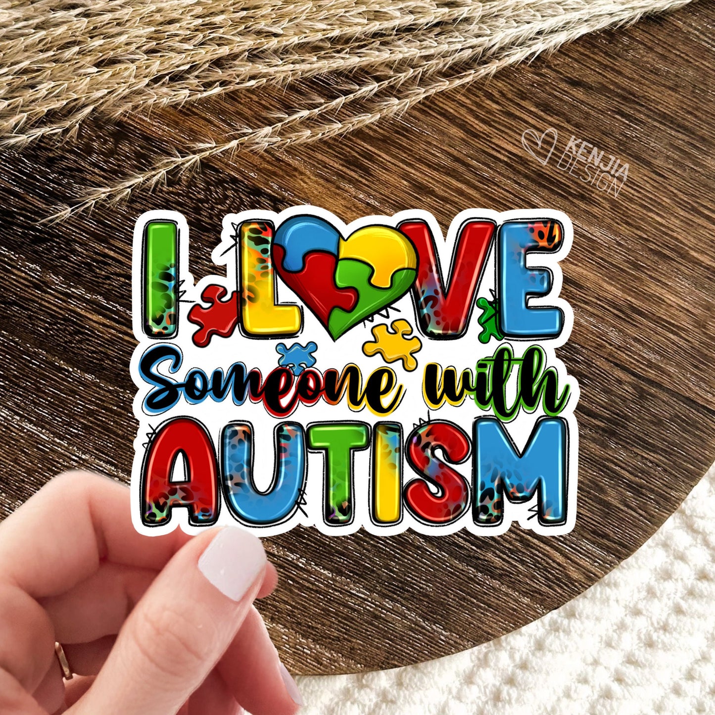 I Love Someone With Autism Stickers  / Autism Puzzle Pieces / Autism Awareness / Mental Health Matters / Neurodiversity