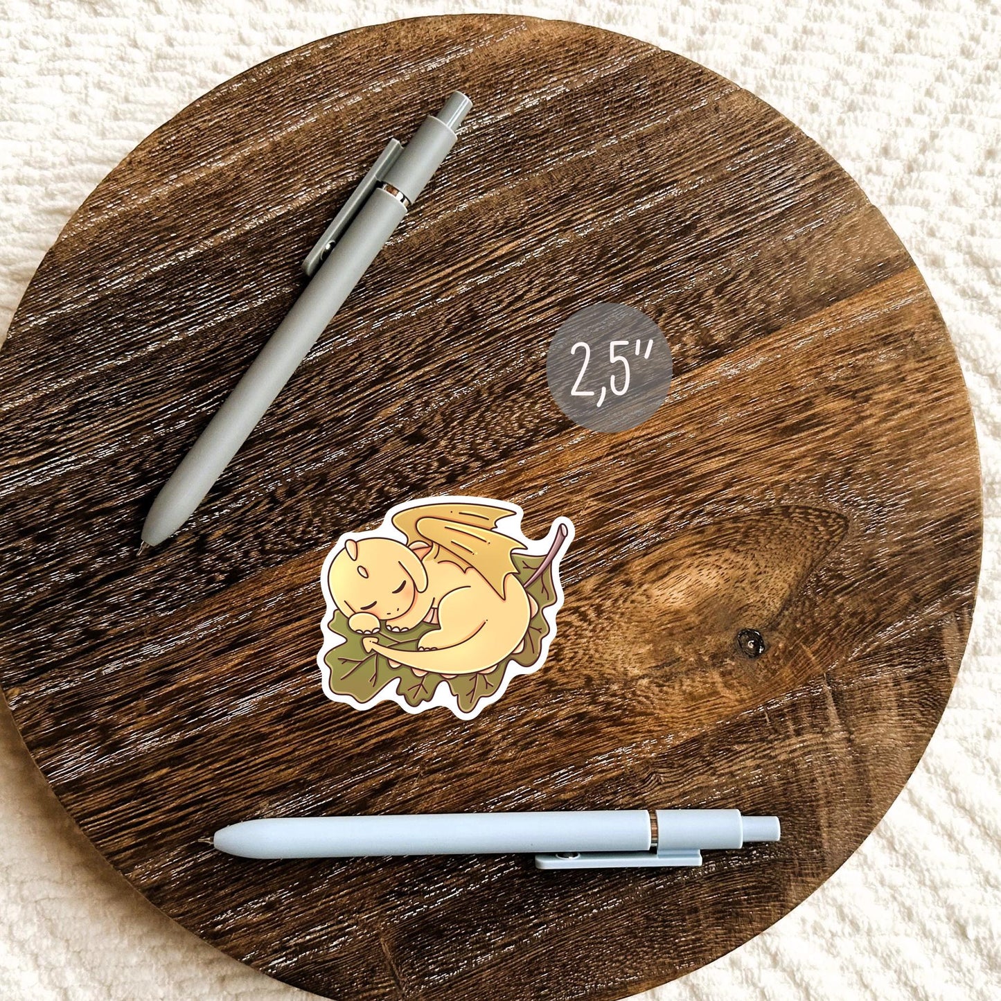 Autumn Yellow Dragon Sticker / Fall Fantasy Gift / Dragon Lover Decal / Cute Bookish Present / Cozy Season Reader / Yellow Fall Aesthetic