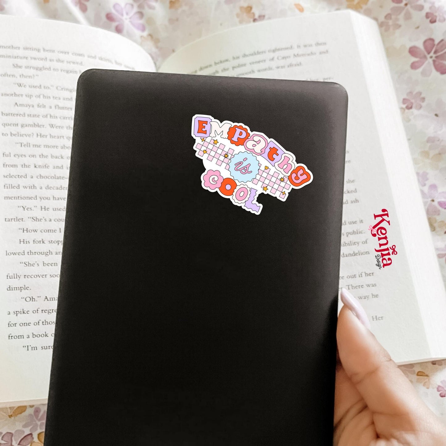 Empathy is Cool Stickers / Mental Health Positive Quote / Water Bottle Sticker / Motivational Kindle Stickers