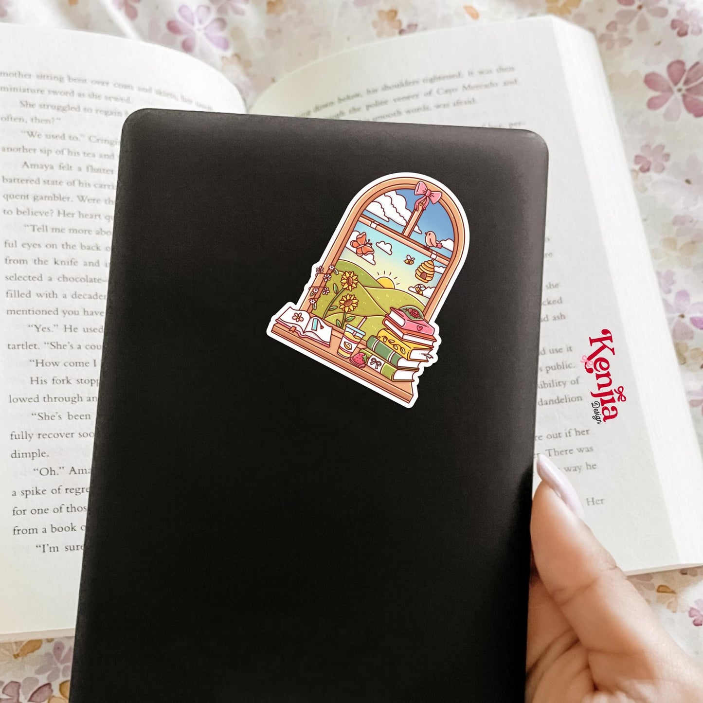 Summer Reading Window Sticker / Book stickers / Booktok / Kindle Stickers / Book Lover Gift / Bookish Merch