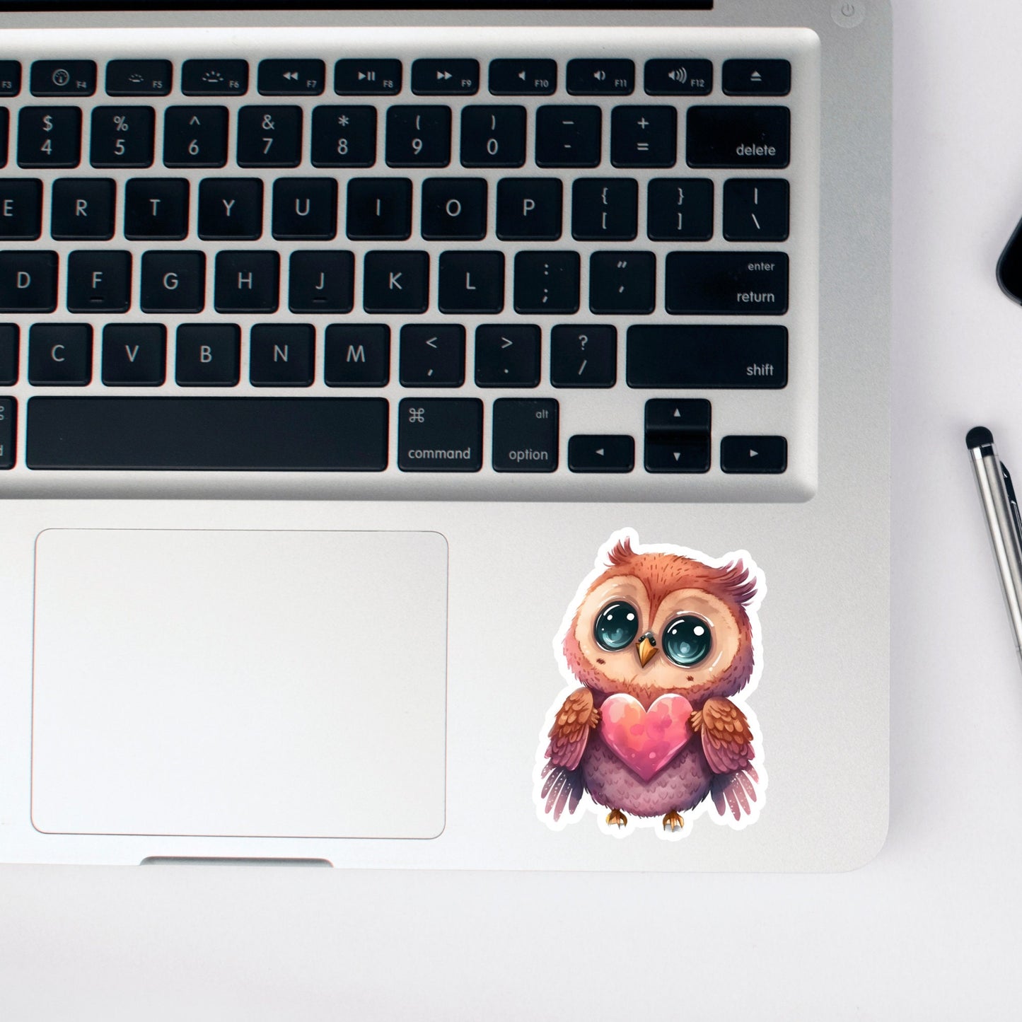 Valentine Sticker, Owl Sticker, Waterproof and Dishwasher Safe Handmade cute Vinyl Sticker for gift, planner, book and laptop stickers