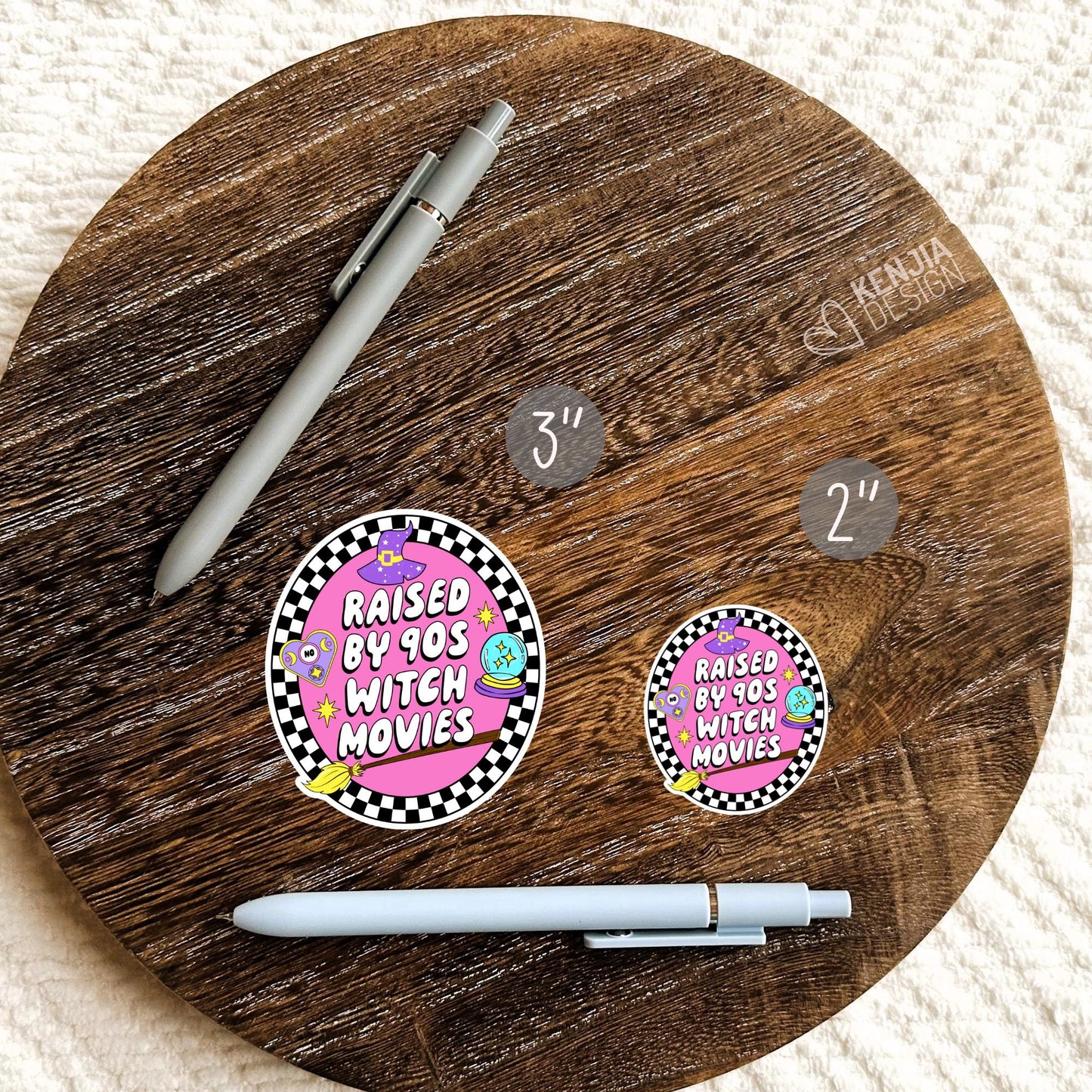 Halloween Movies Stickers / Raised by 90s Witch Movies / Retro 90's Halloween Laptop & Kindle Stickers