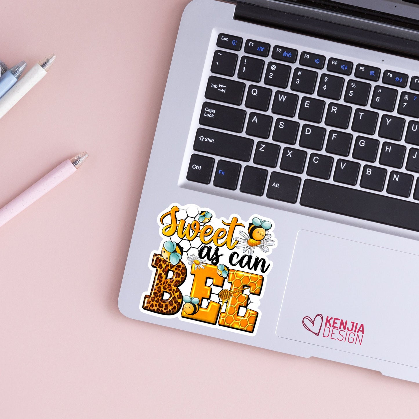 Sweet As Can Bee Stickers  / Western Bee / Bumble Bee / Cute Honey Bee / Honeycomb Decals for Laptop, Kindle, Planner, Water Bottle