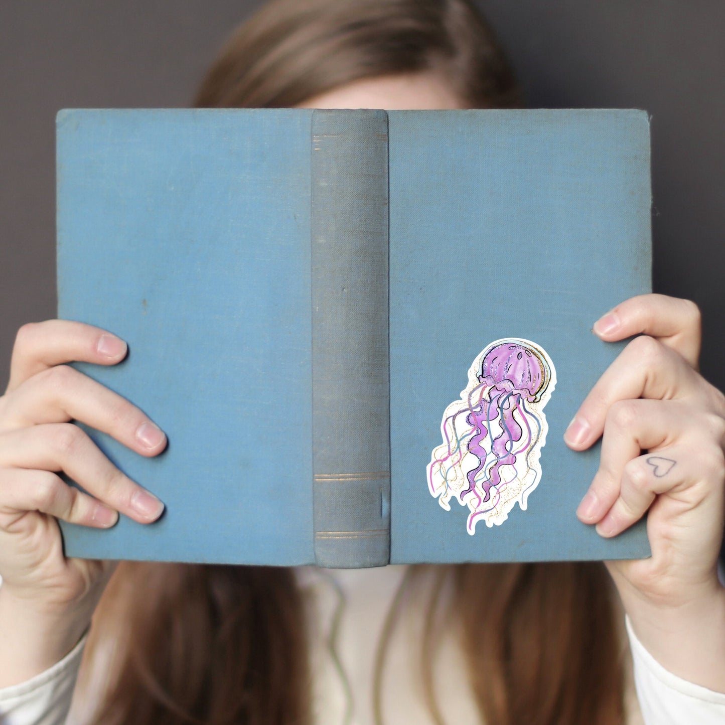 Cute Jellyfish Sticker, Girly sticker, Waterproof and Dishwasher Safe Handmade cute Vinyl Sticker for gift, planner, book, laptop stickers