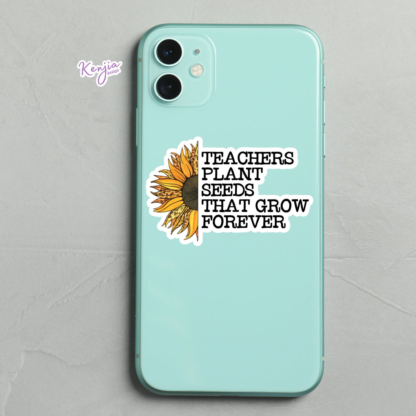 Teachers School Plant Seeds that Grow Forever Sticker, Waterproof and Dishwasher Safe Vinyl Sticker gift, planner, book, laptop