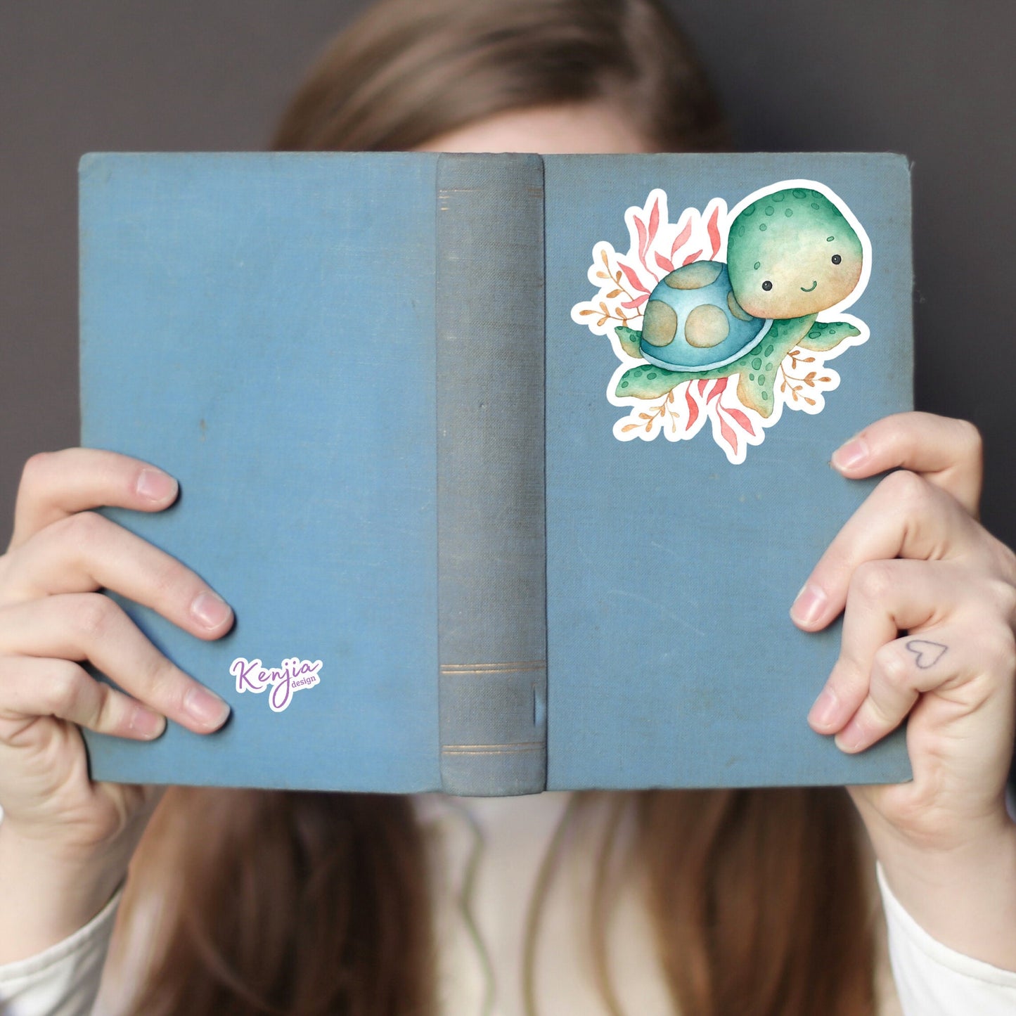 Cute Sea Baby Turtle Stickers and Fridge Magnets for Planner, Hydroflask, MacBook Computer, Luggage, Party, Turtle Gifts, bumper and journal