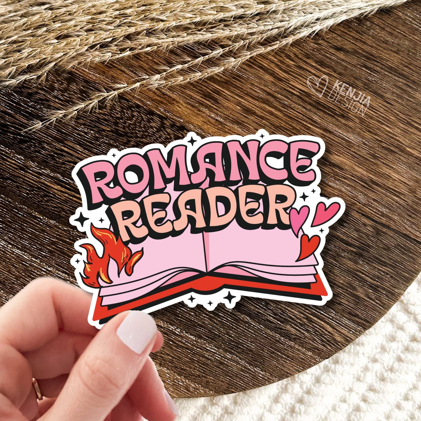 Romance Reader Sticker / Bookish Stickers / Book Lover Gift / Bookish Merch / Kindle Sticker / Waterproof /  Reading Lover / E-Reader