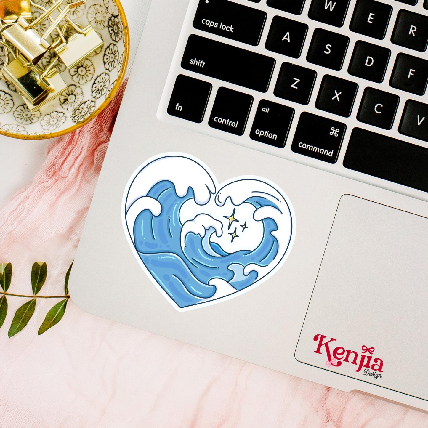 Ocean Wave Stickers / Coastal Sticker / Sea Lover Gift / Beach Sticker / Surfer Girl / Beachy Aesthetic / Summer Sticker / Mermaid