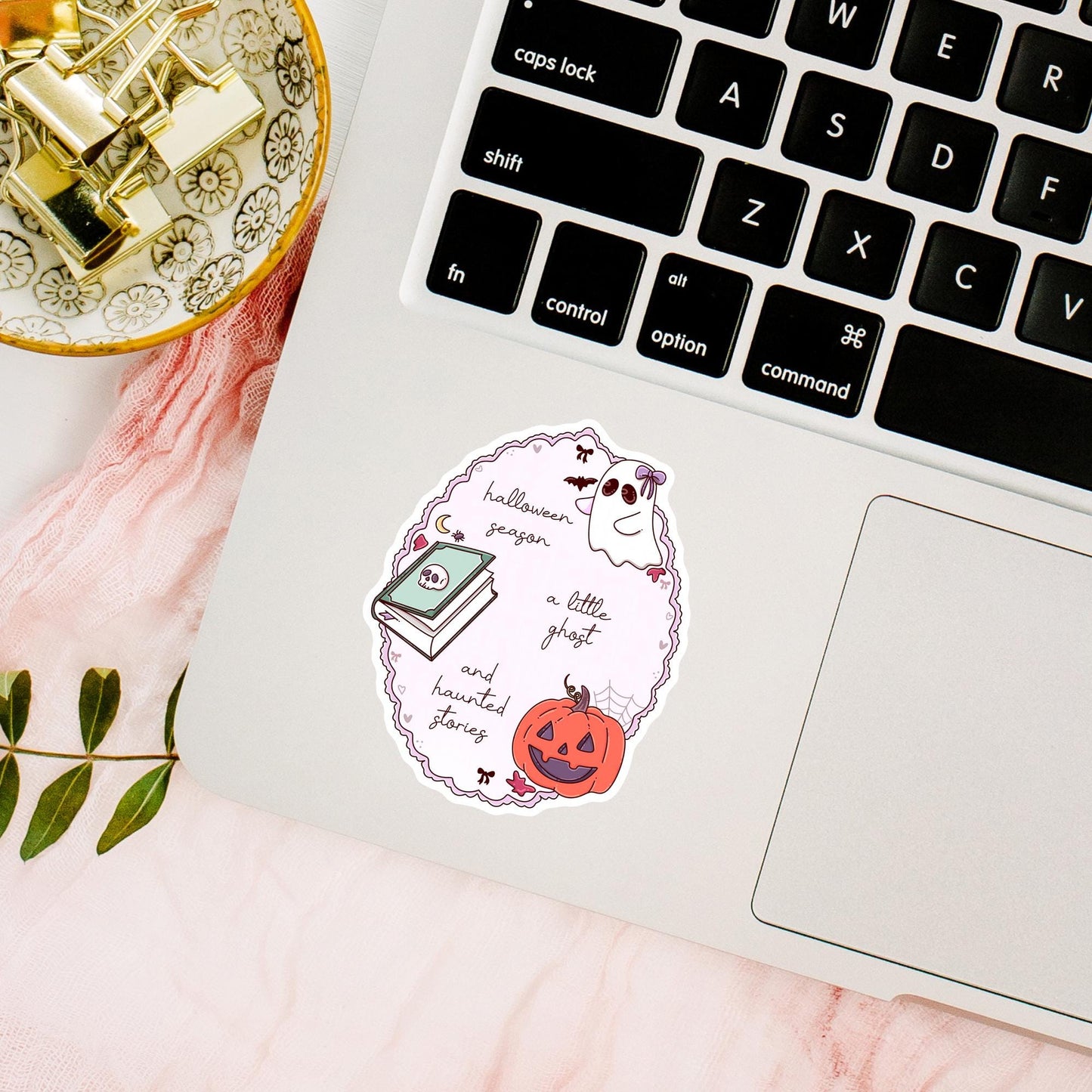 Halloween Frame Sticker / Spooky Gift / Gothic Decal / Witchy Aesthetic / Cute Seasonal Decor / Trick or Treat / Scrapbook Lover / Fall