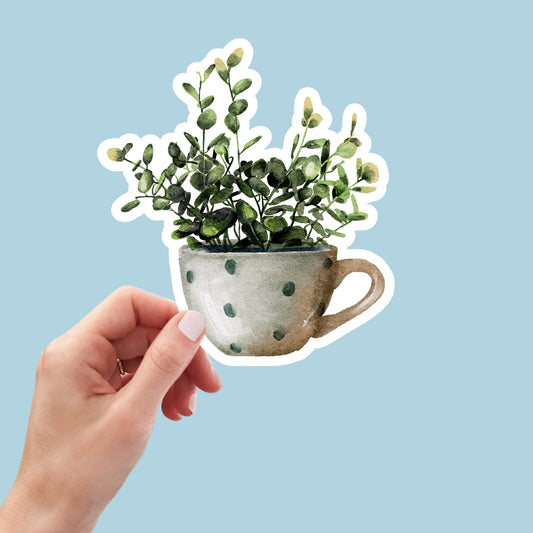 House plants Sticker, Waterproof and Dishwasher Safe Handmade cute Vinyl Sticker for gift, planner, book and laptop stickers