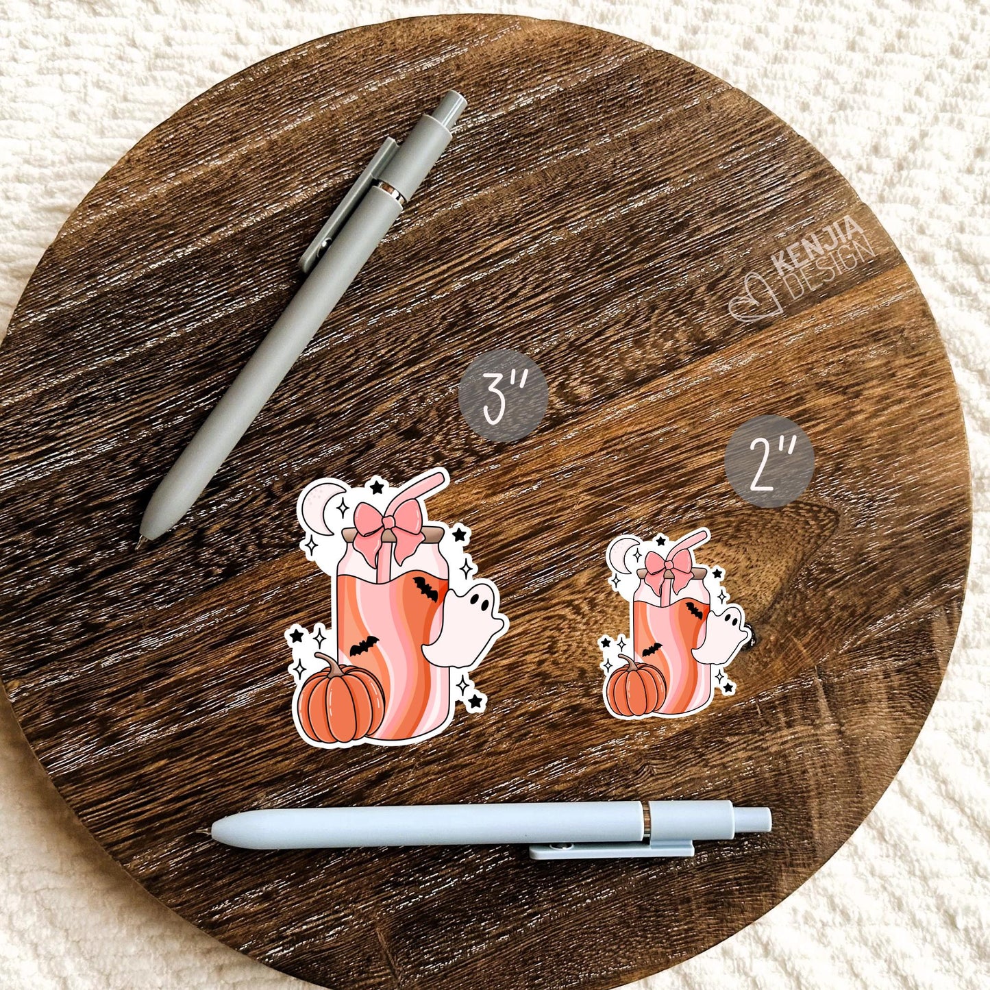 Spooky Drink Stickers / Halloween Stickers / Spooky Season / Ice Coffee Stickers / Ghost Stickers / Pumpkin Stickers