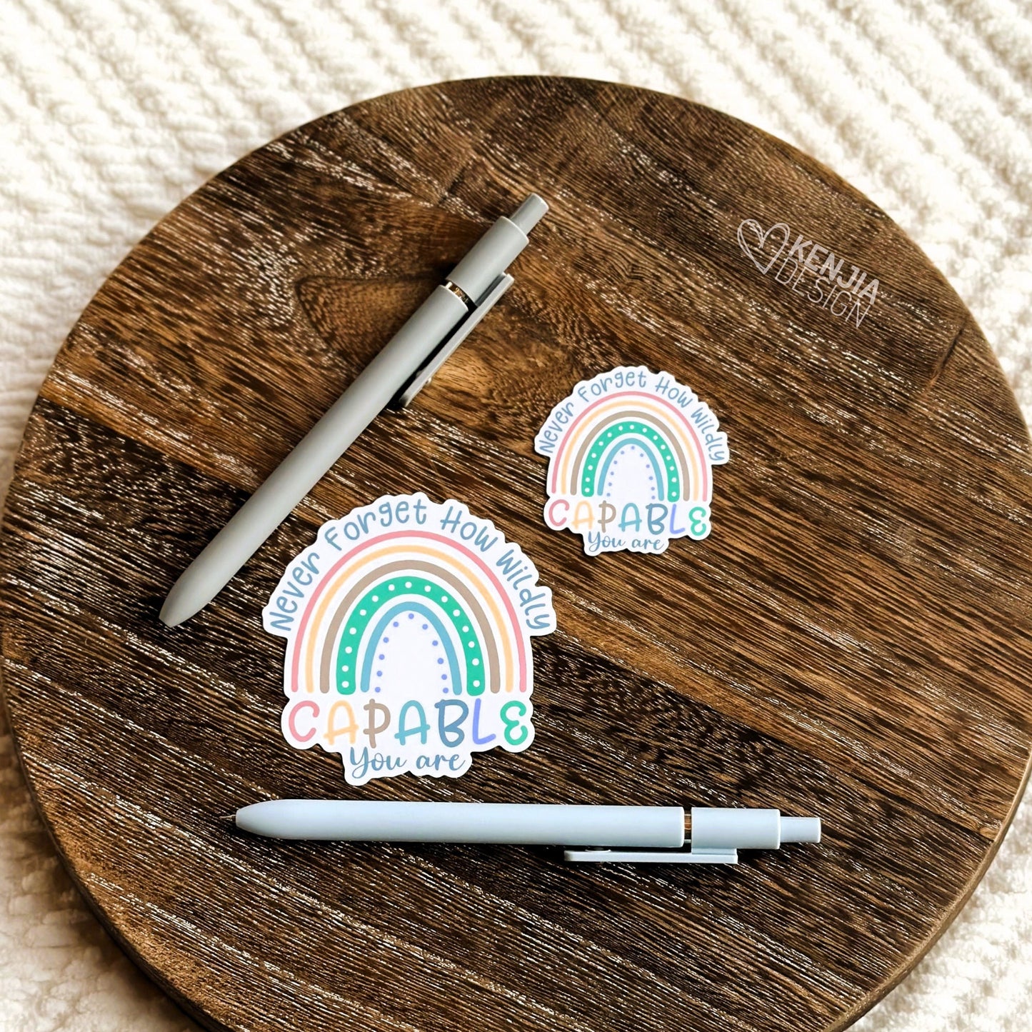 Mental Health stickers / Never Forget How Wildly Capable You Are / Feminist Sticker / Motivational Quotes Vinyl Stickers / Popular Now