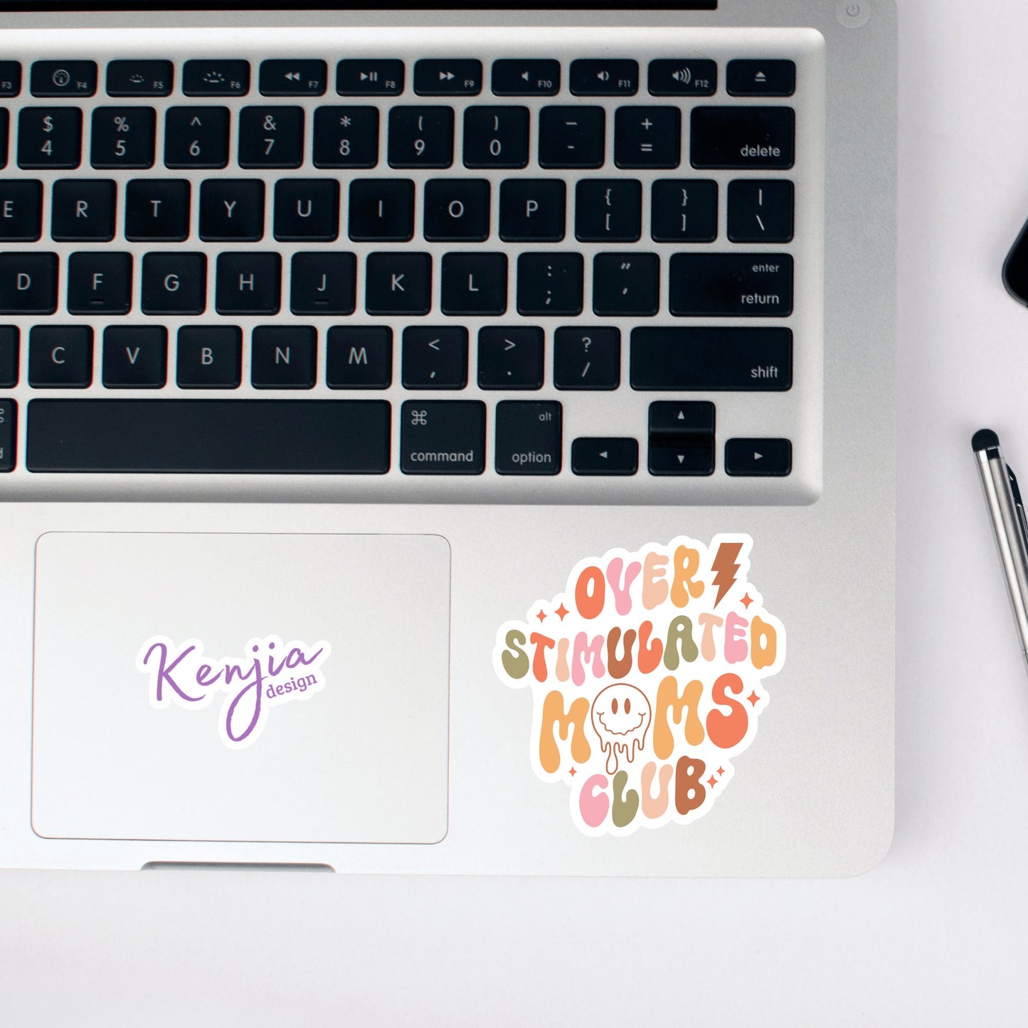 Over Stimulated Moms Club Sticker, Vinyl stickers, Waterproof and Dishwasher Safe for planner, book , laptop stickers