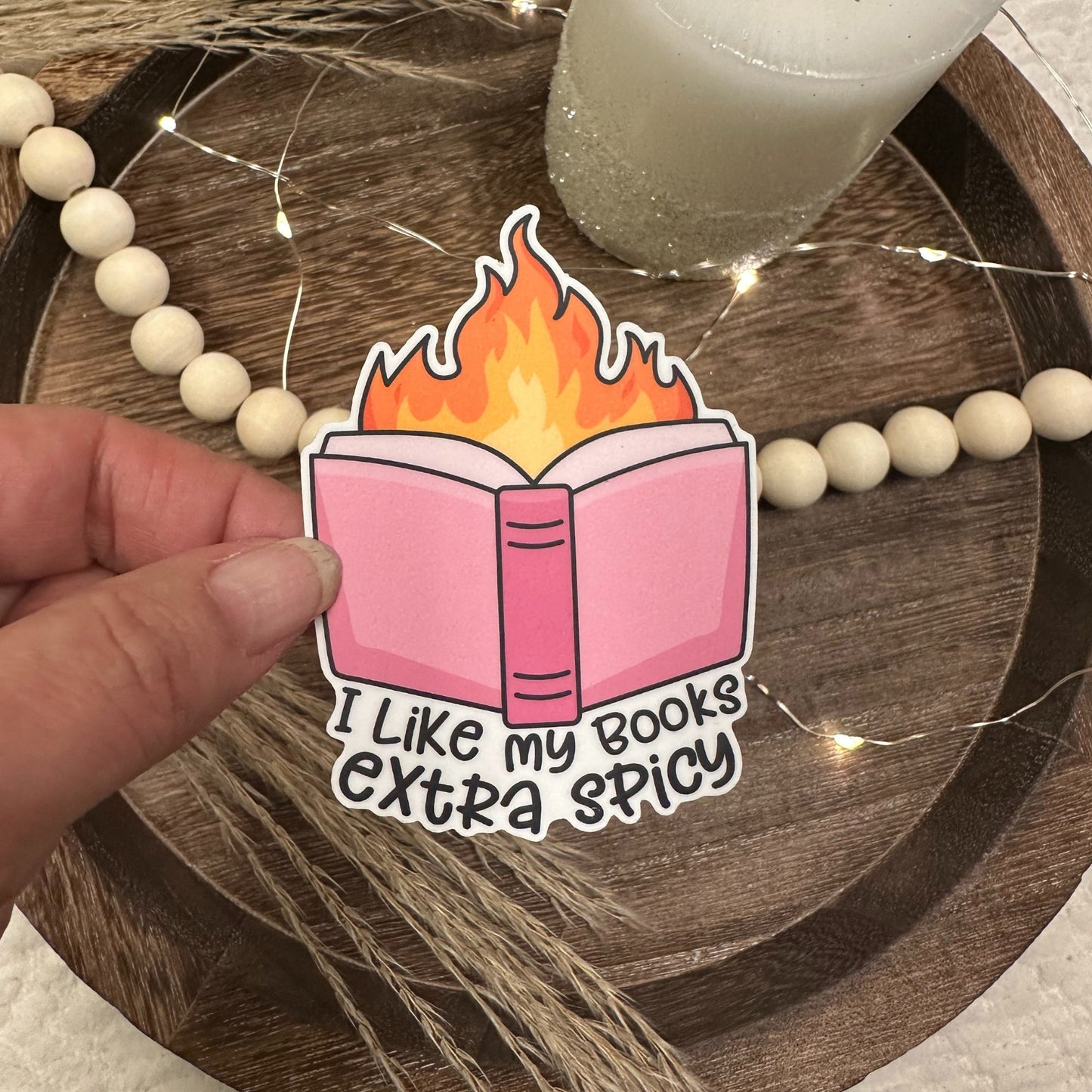 Extra Spicy Book Stickers for Book Lover gift, Bookish Merch, Kindle Stickers, Smut Reader, Reading Lover, E-Reader Waterproof Vinyl Sticker