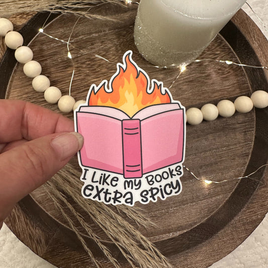 Extra Spicy Book Stickers for Book Lover gift, Bookish Merch, Kindle Stickers, Smut Reader, Reading Lover, E-Reader Waterproof Vinyl Sticker