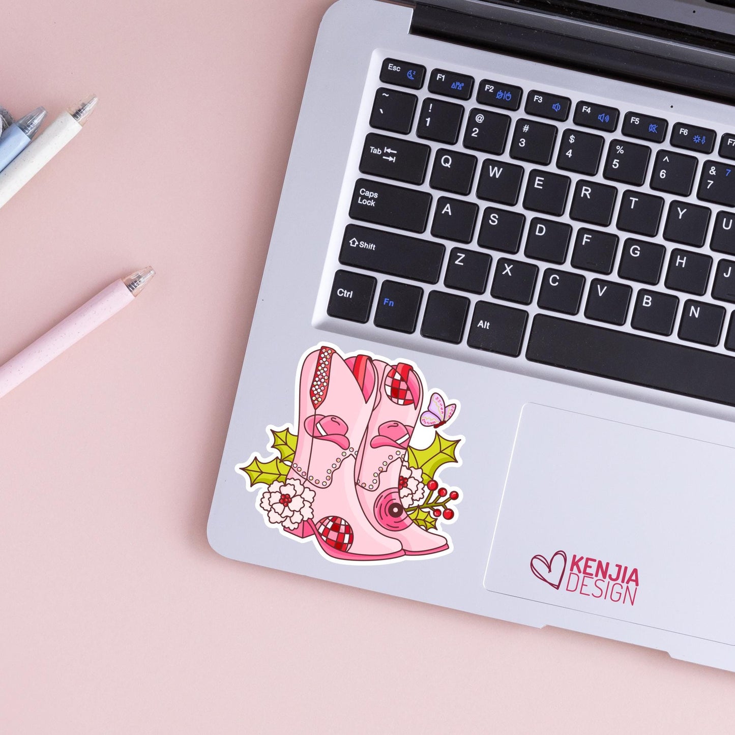 Christmas Cowgirl Boots Stickers / Western Christmas / Santa Cowgirl / Cowboy Vibes / Laptop & Kindle Stickers