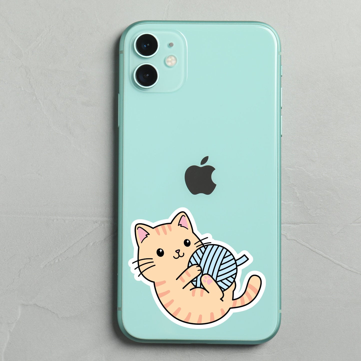 Cute Kawaii Cat Sticker, Cute Girly sticker, Waterproof Dishwasher Safe Handmade cute Vinyl Sticker gift, planner, book, laptop stickers
