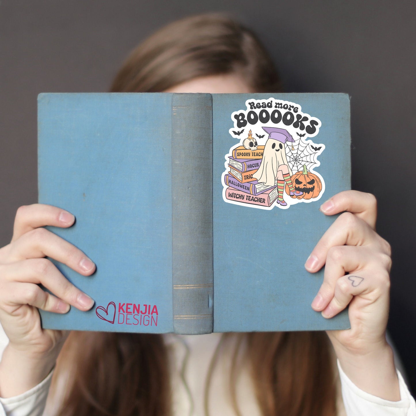 Cute Funny Read more books Stickers  for Halloween | Waterproof Sticker for Kindle Planner Laptop Water Bottle Fridge Magnet