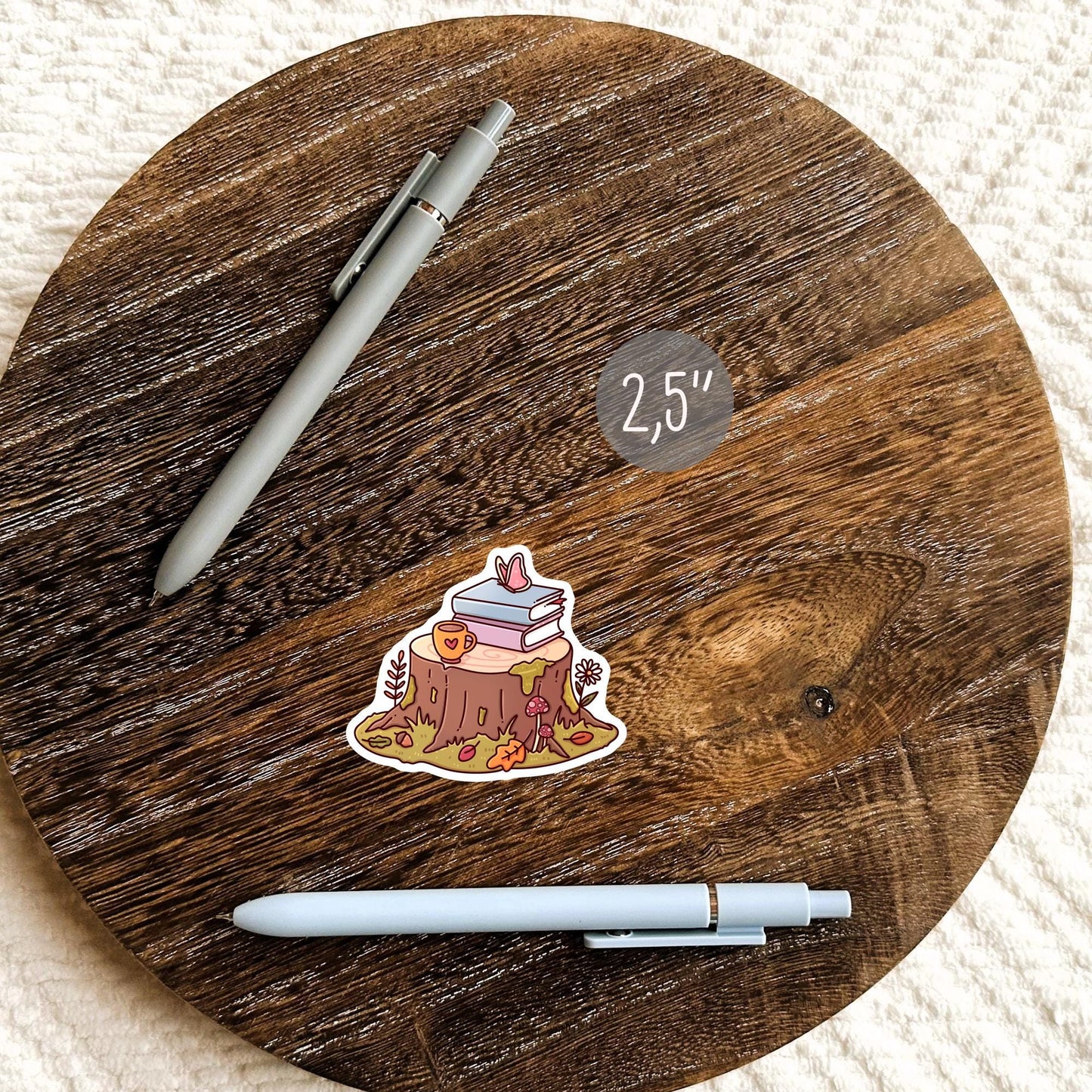 Autumn Bookish Sticker / Book Lover Gift / Fall Reader Decal / Reading Season Vibes / TBR Pile Life / Cute Bookworm / October Reads