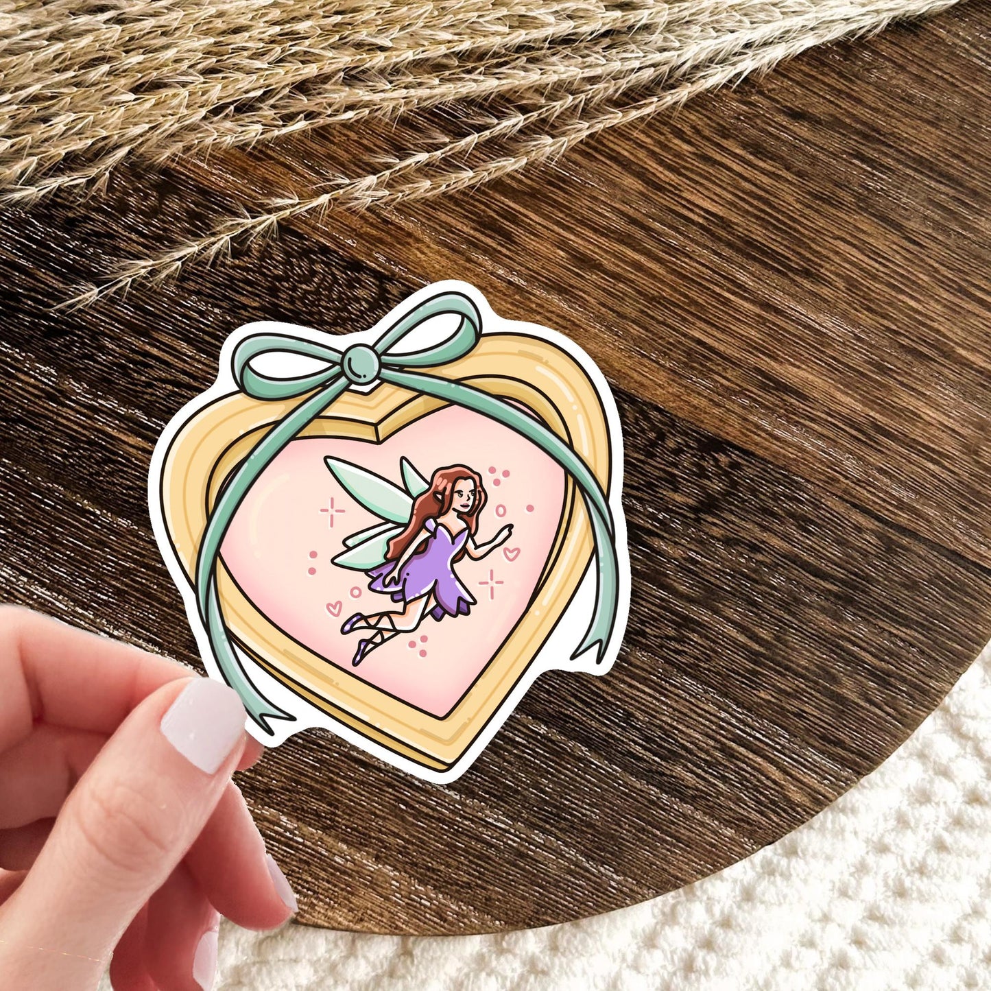 Purple Heart Locket Sticker / Fairy Tale Gift / Fantasy Bookish Decal / Magical Book Lover / Romantic Reading / Girly Aesthetic