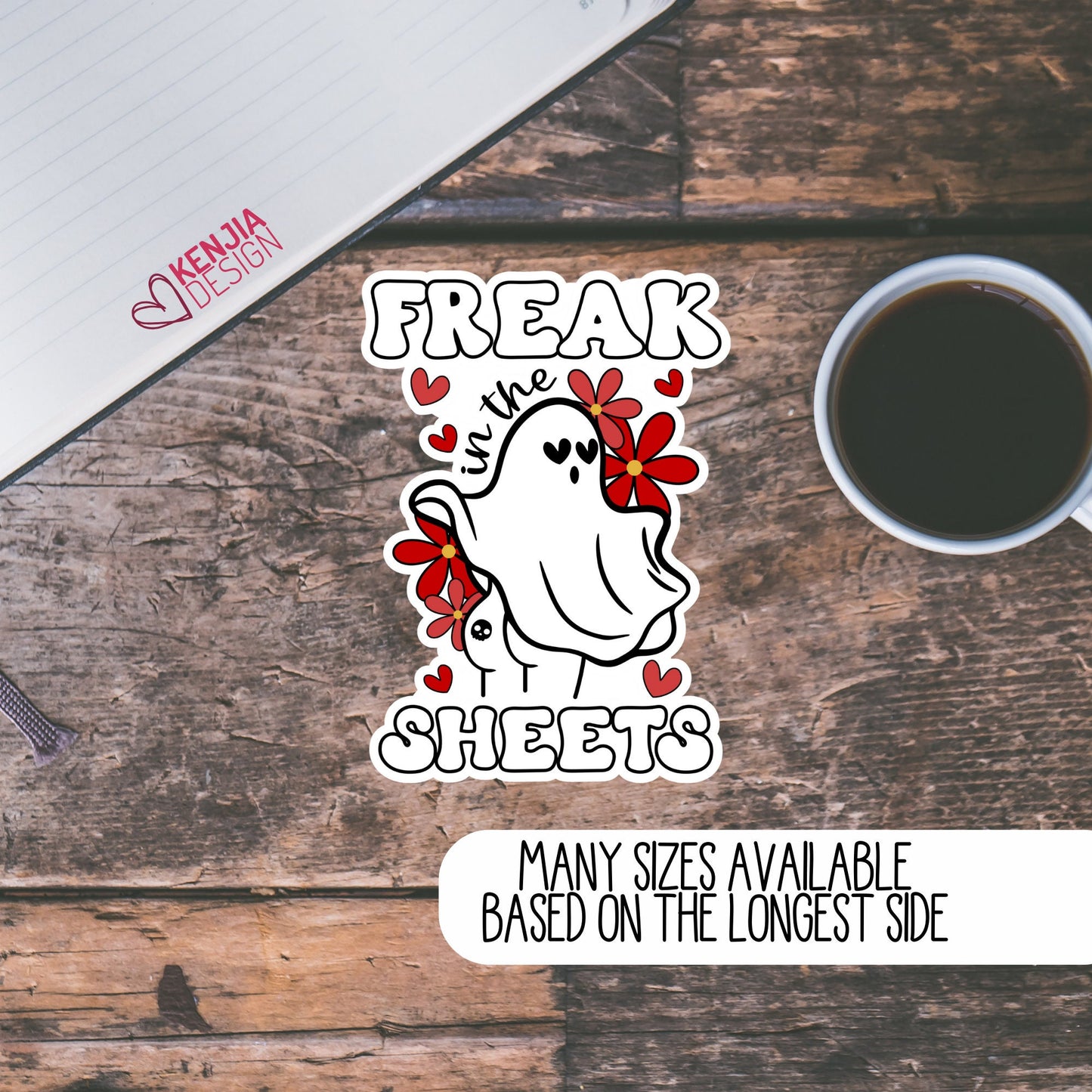 Funny Freak in the Sheets Stickers and Fridge Magnets Deco For Planner Laptop Kindle, Anime stickers, Witchy Stickers, Ghost Feminist Sexy