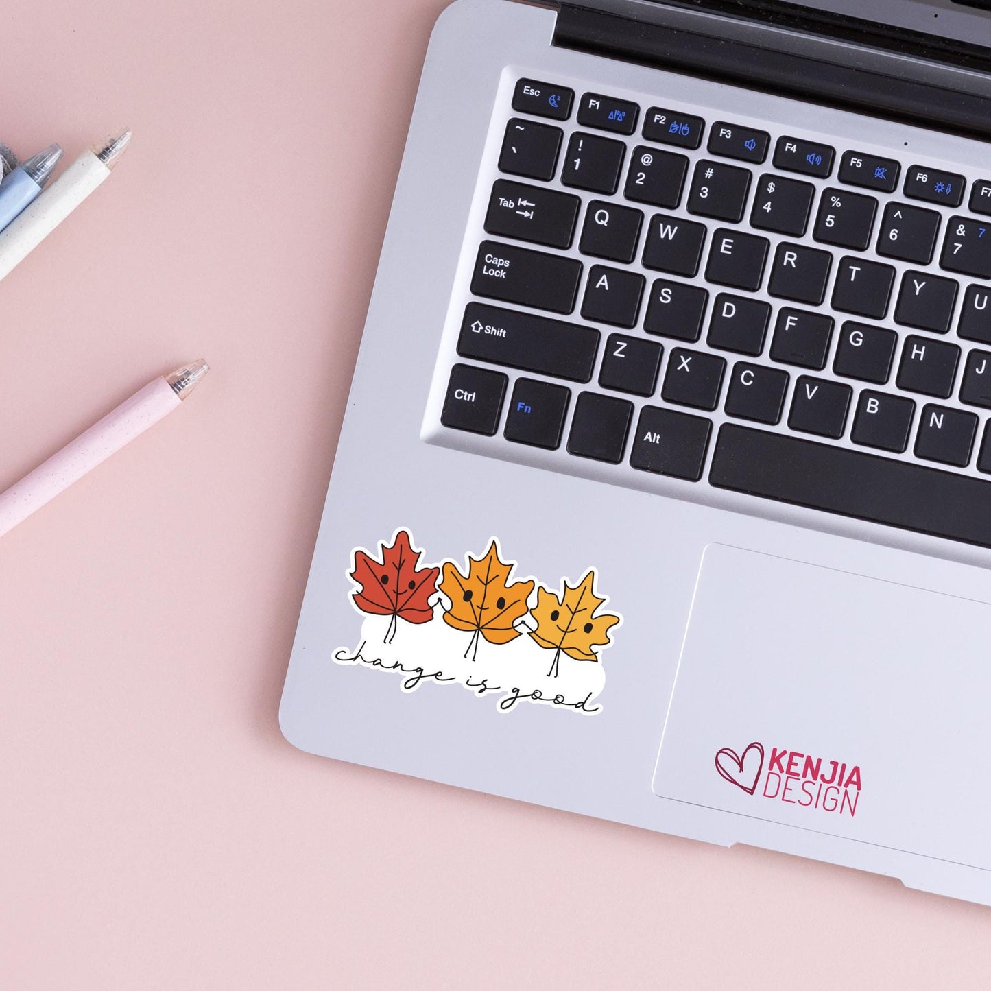 Change is Good Autumn Stickers / Fall Sticker / Retro Mental Health Stickers / Inspirational and Motivational Quote Laptop & Kindle Stickers